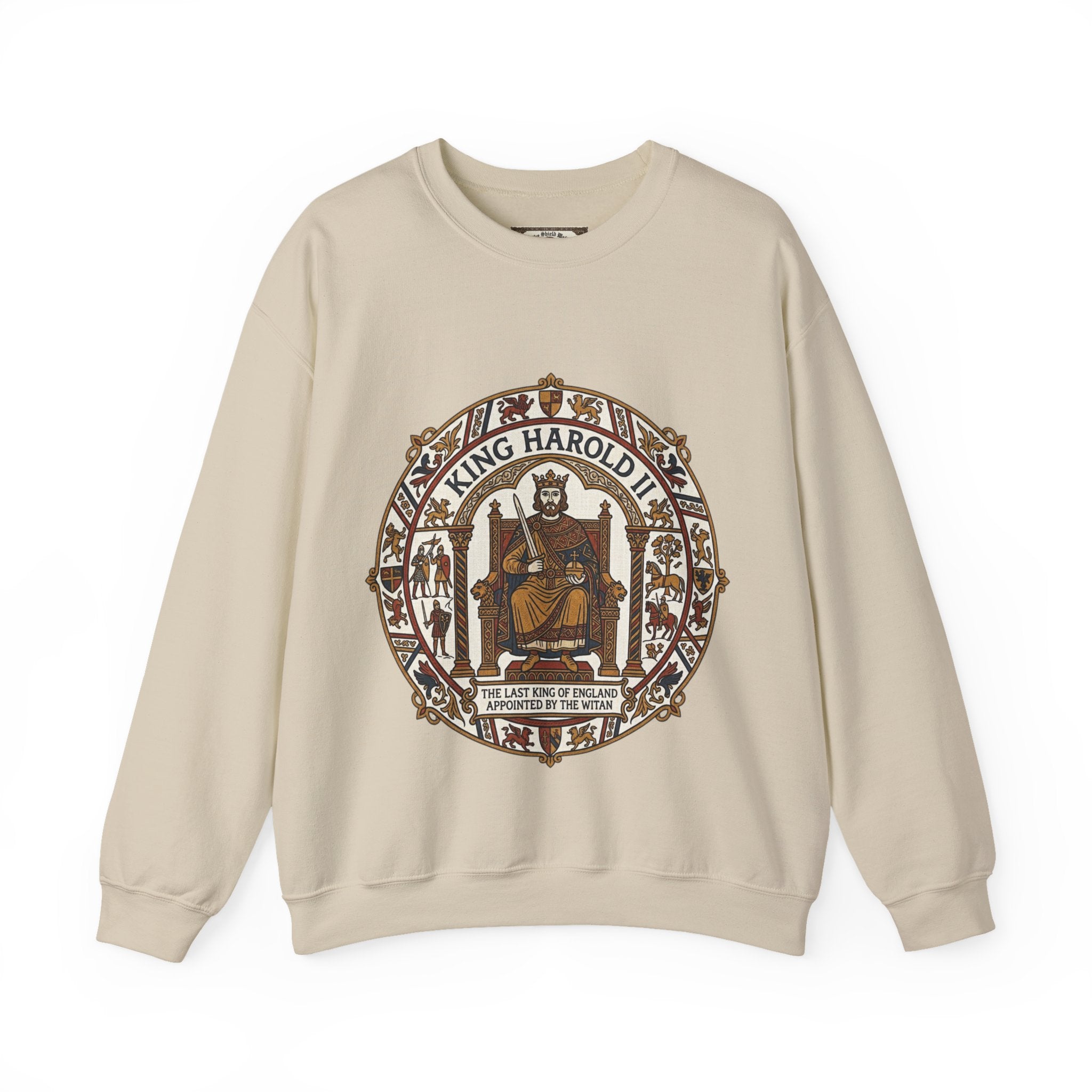 King Harold II Unisex Crewneck Sweatshirt – Medieval Anglo-Saxon Heritage Design