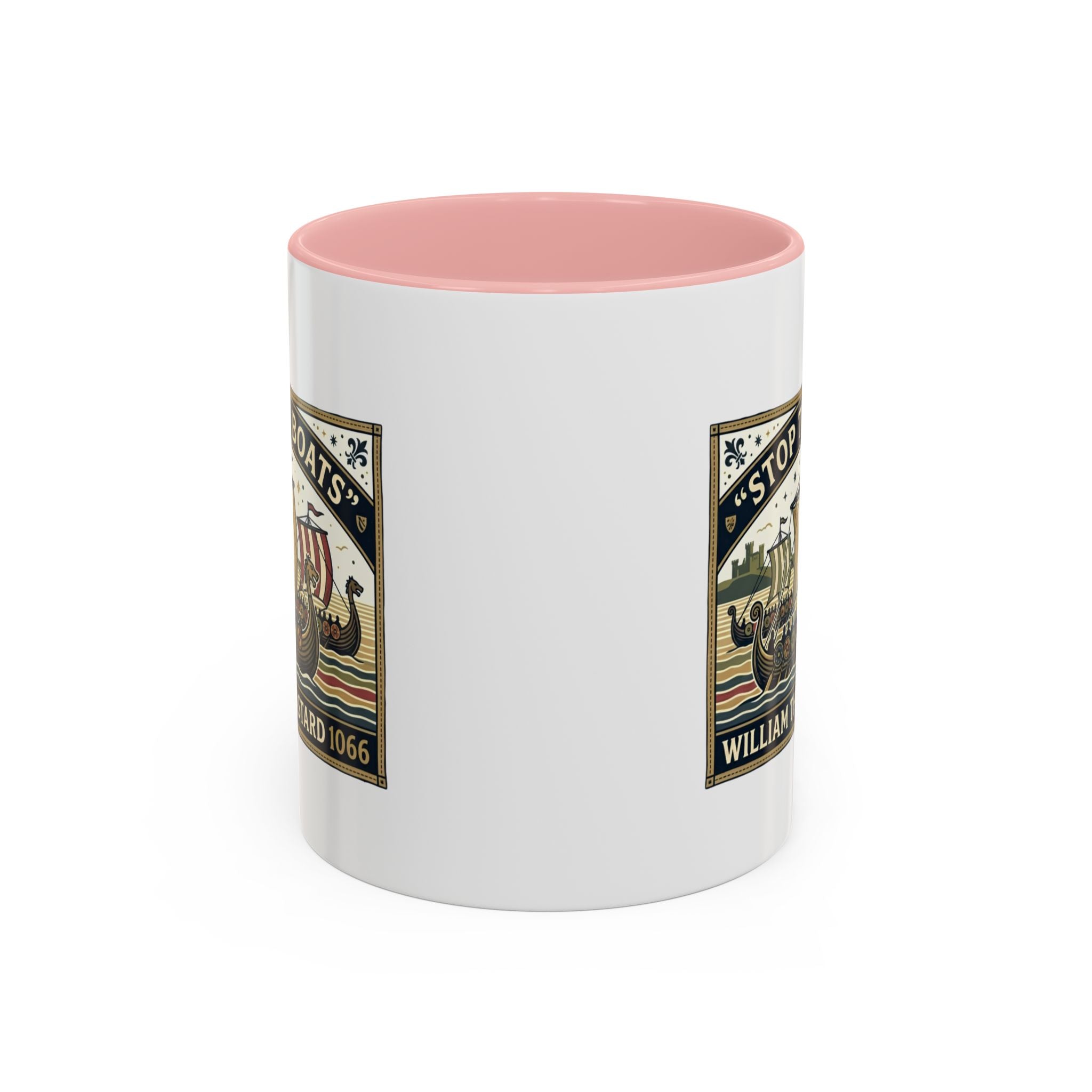 "Stop the Boats" Norman Protest Accent Coffee Mug — William the Bastard 1066 — 11oz