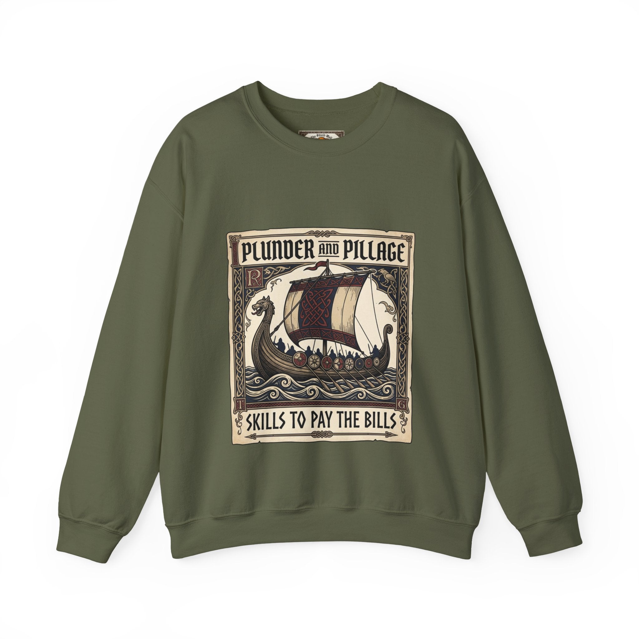 Viking Plunder & Pillage Crewneck Sweatshirt | Unisex Adult Norse Humour | S–2XL