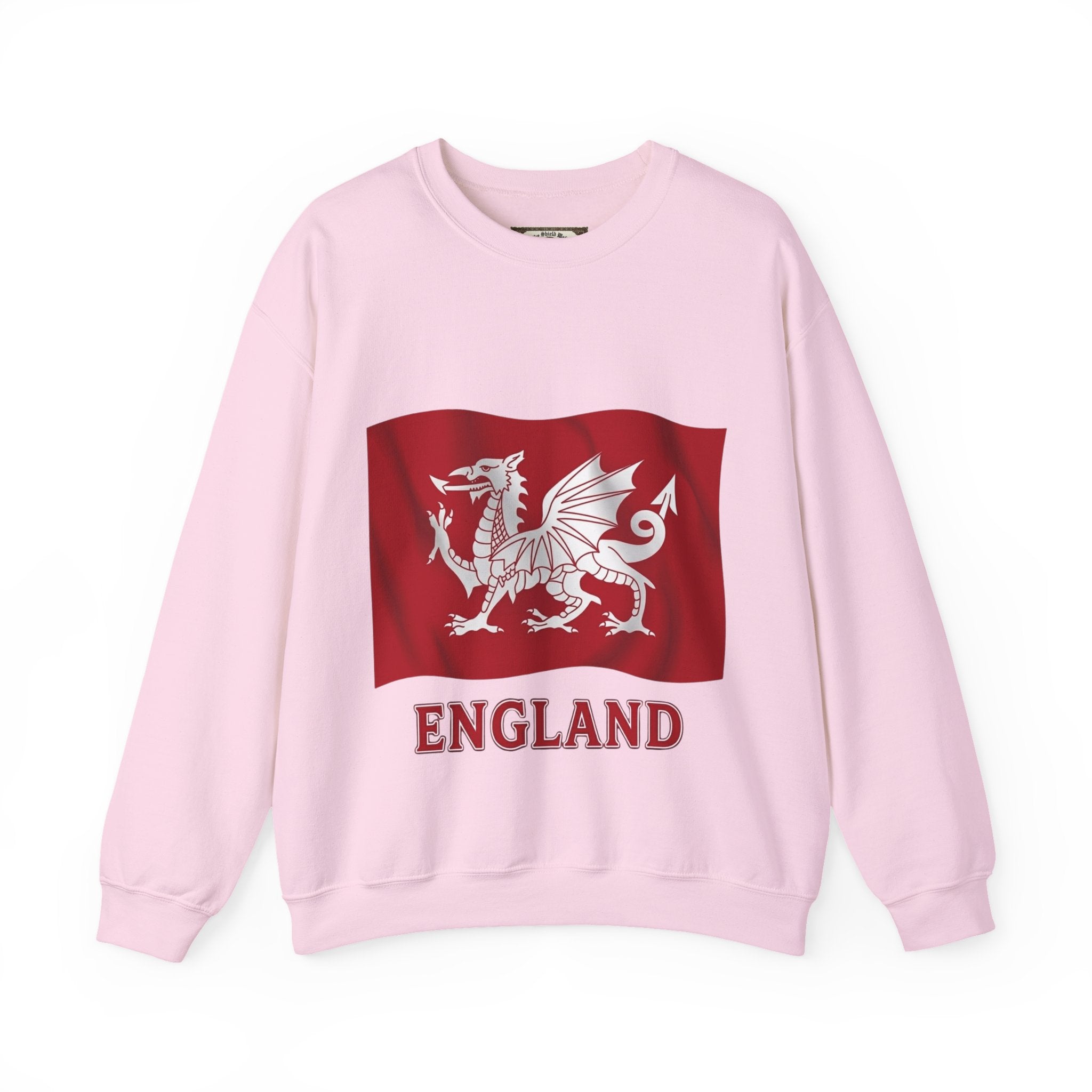White Dragon England Sweatshirt | Unisex Anglo-Saxon Heritage Crewneck | English History Gift