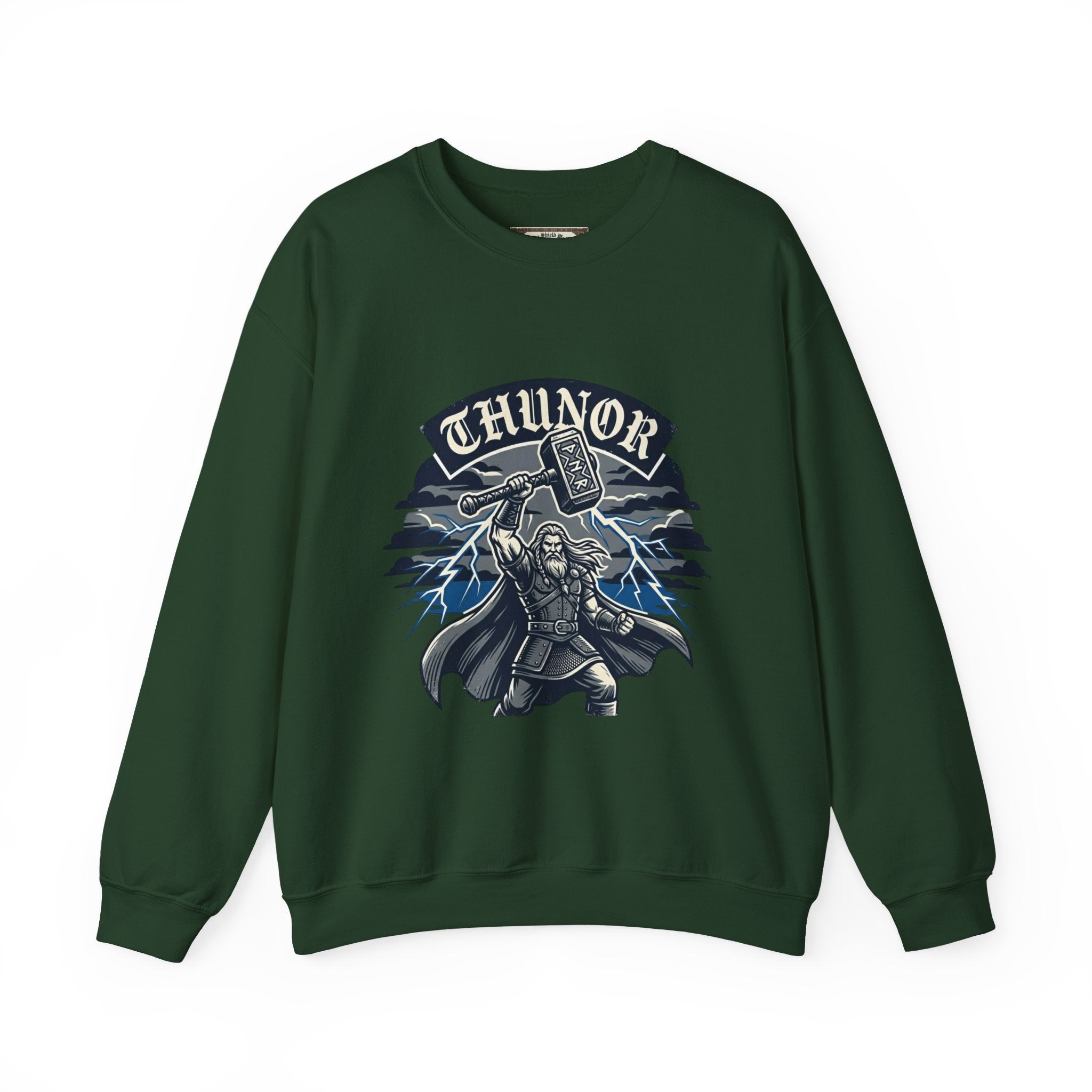 Thunor 'The Thunderer' Sweatshirt — Anglo-Saxon God of Thunder Design