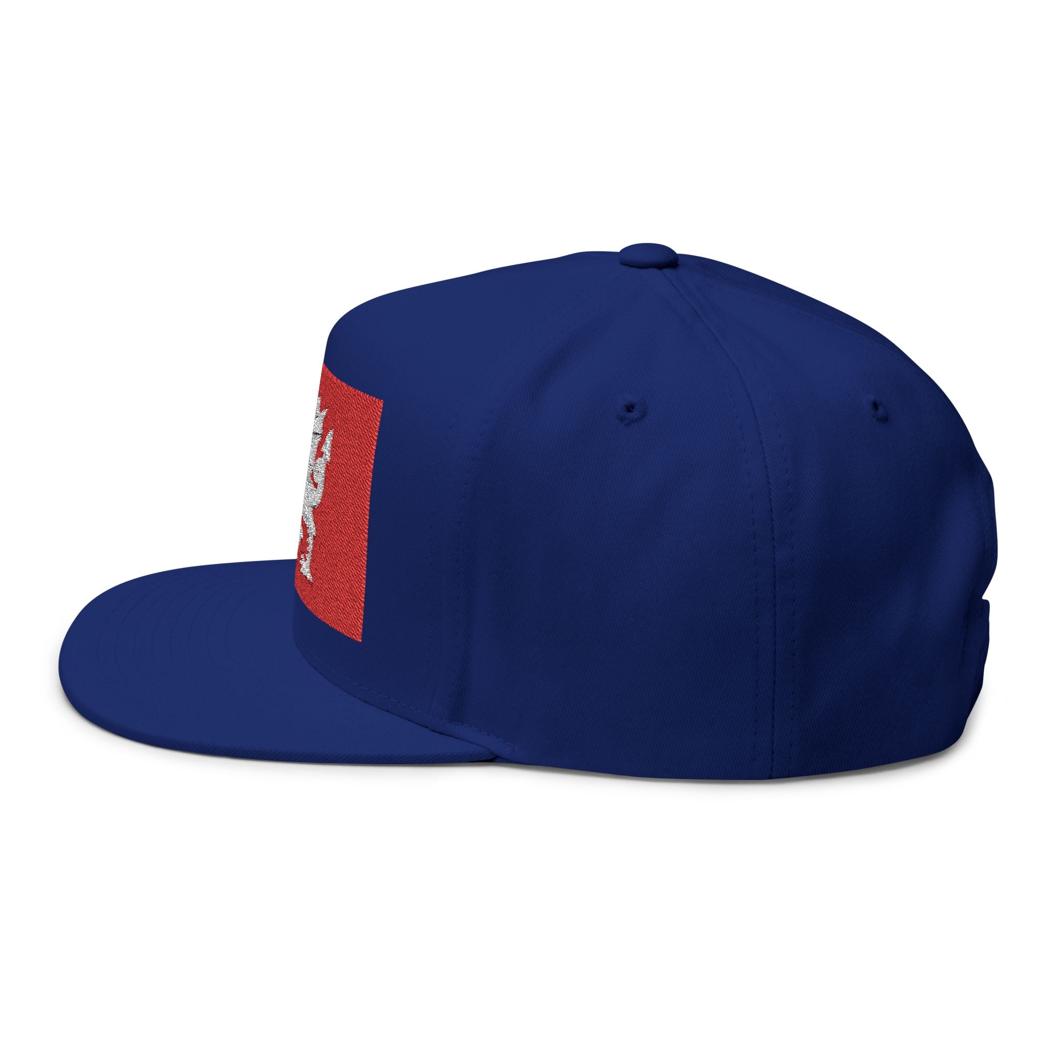 Wessex White Dragon Embroidered Flat Bill Cap — Anglo-Saxon Snapback | Heritage Clothing