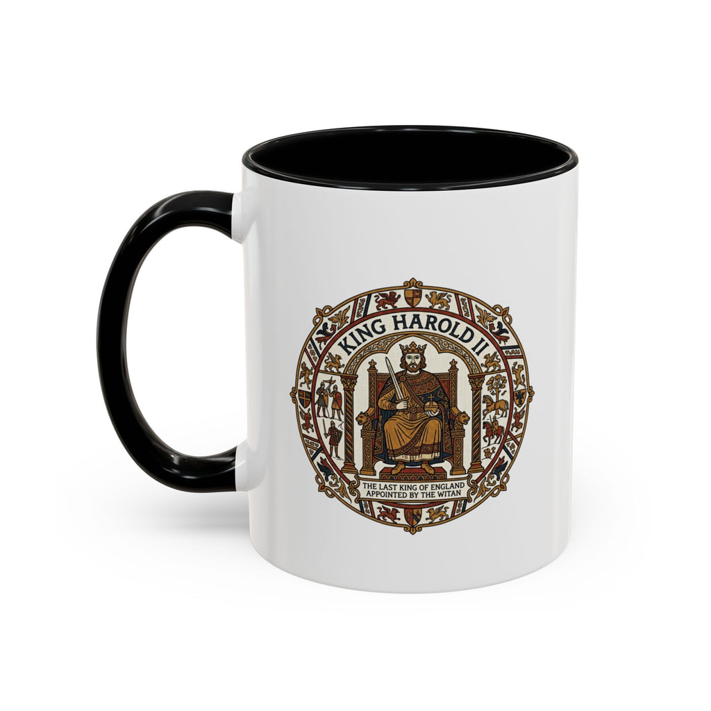 King Harold II Crest Mug — Bayeux Tapestry Medieval Coffee Cup (11oz)