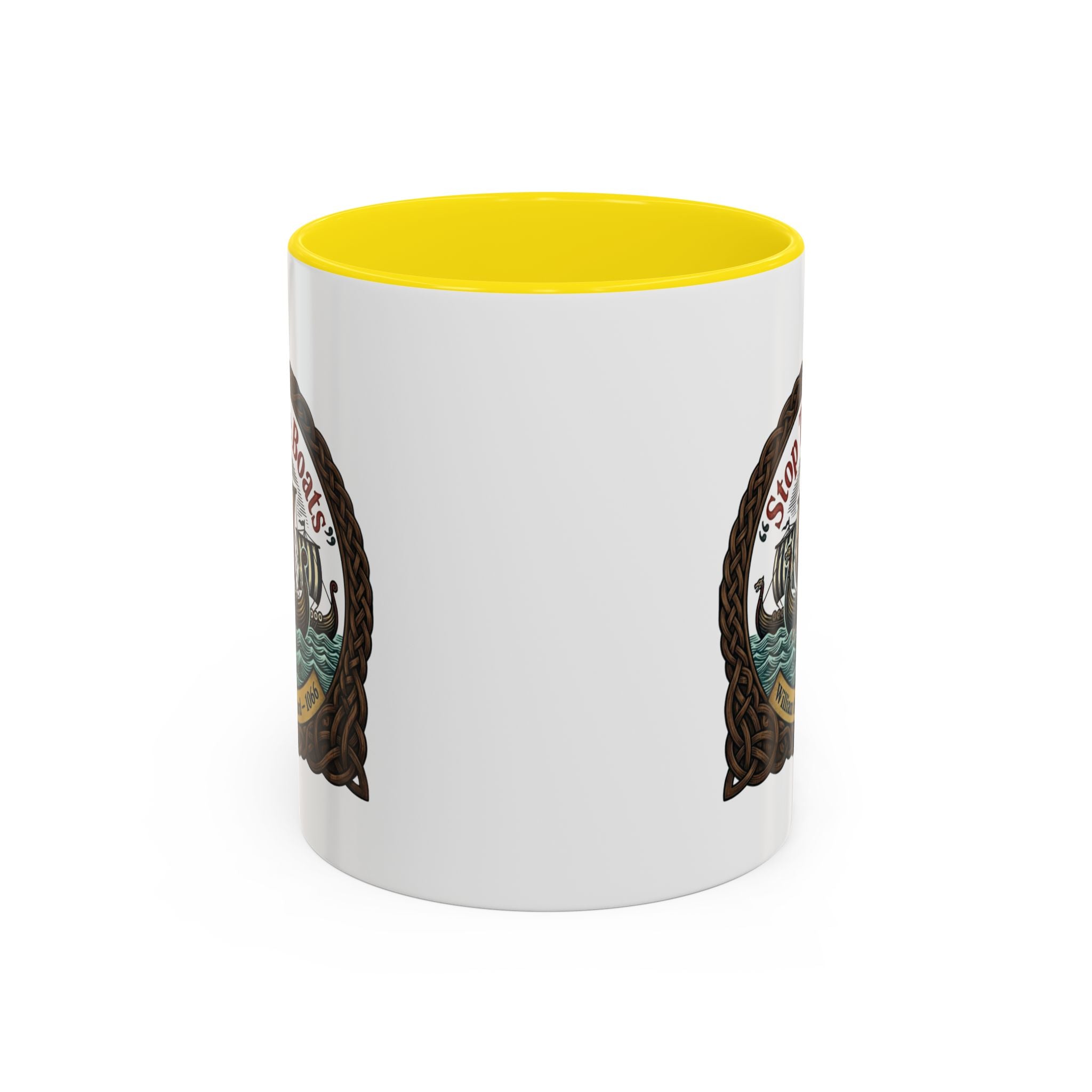 "Stop the Boats" Norman Protest Accent Coffee Mug — William the Bastard 1066 — 11oz