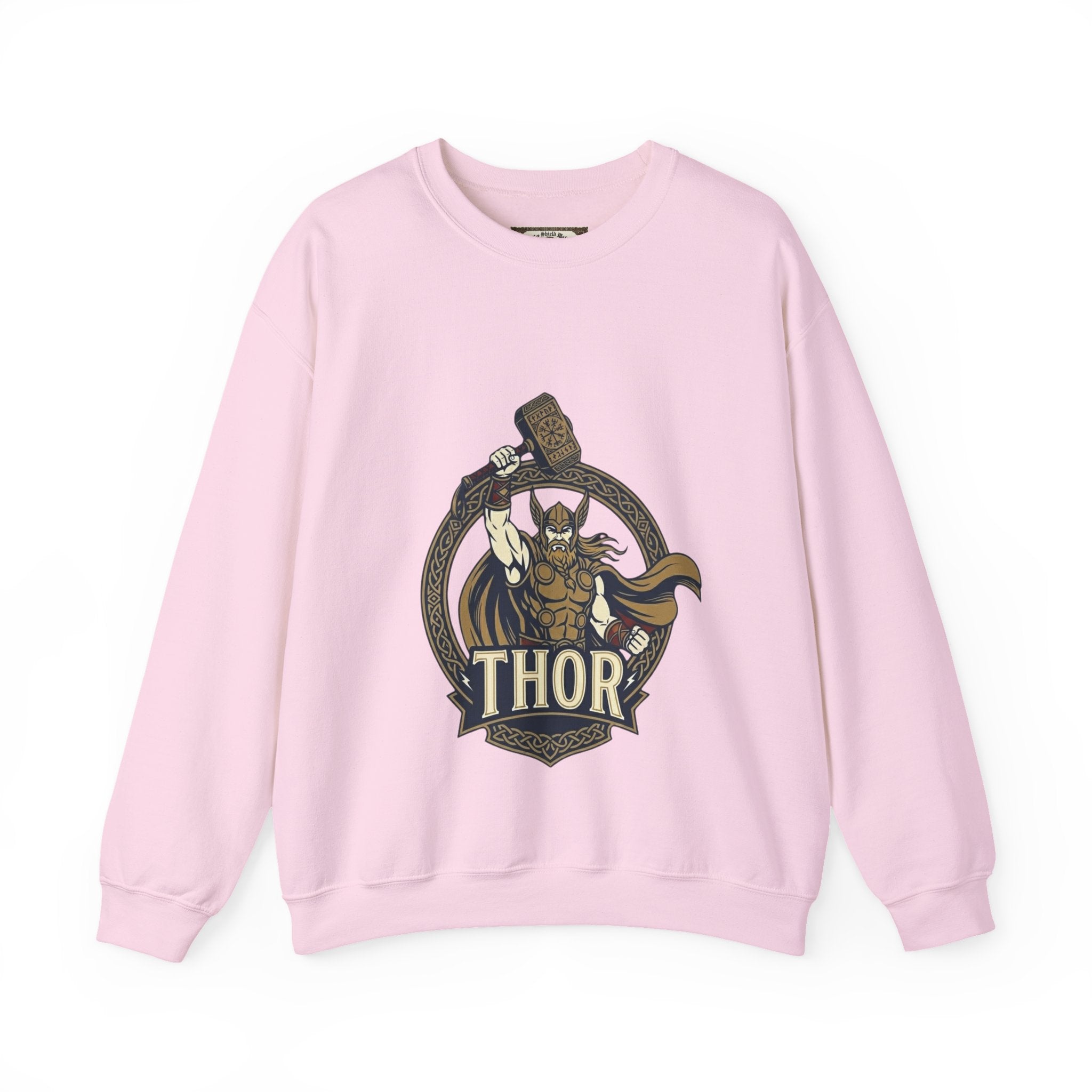 Thor Hammer Crewneck Sweatshirt | Unisex Norse Mythology Graphic Sweatshirt
