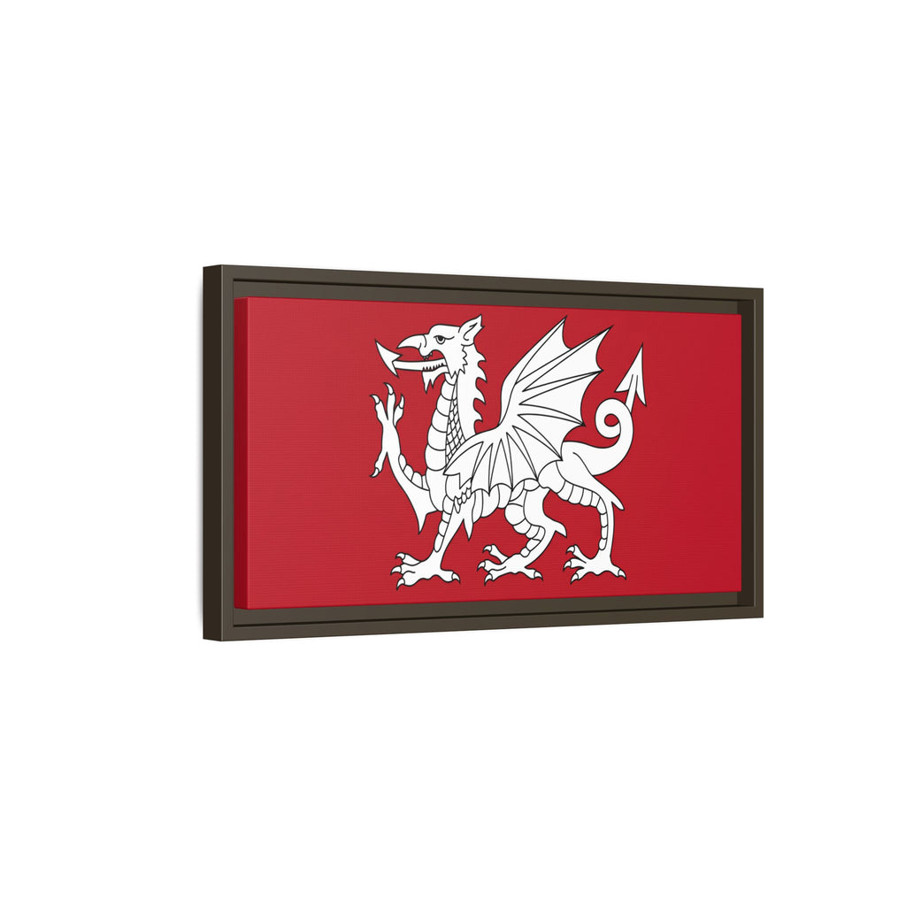 White Dragon of Wessex — Anglo-Saxon Heraldic Framed Canvas Print | Saxon Wall Art