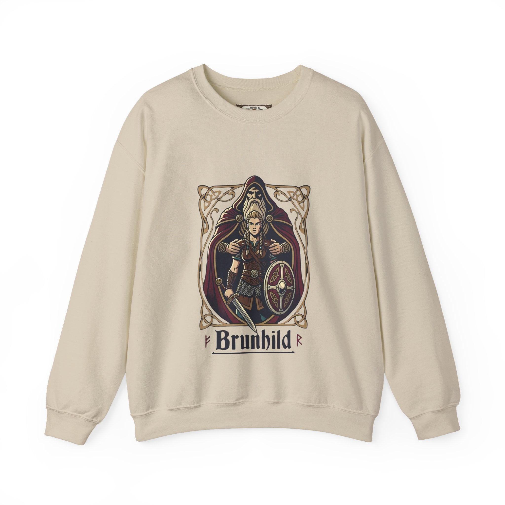 Brunhild Shield Maiden Sweatshirt | Unisex Adult Norse Mythology Top