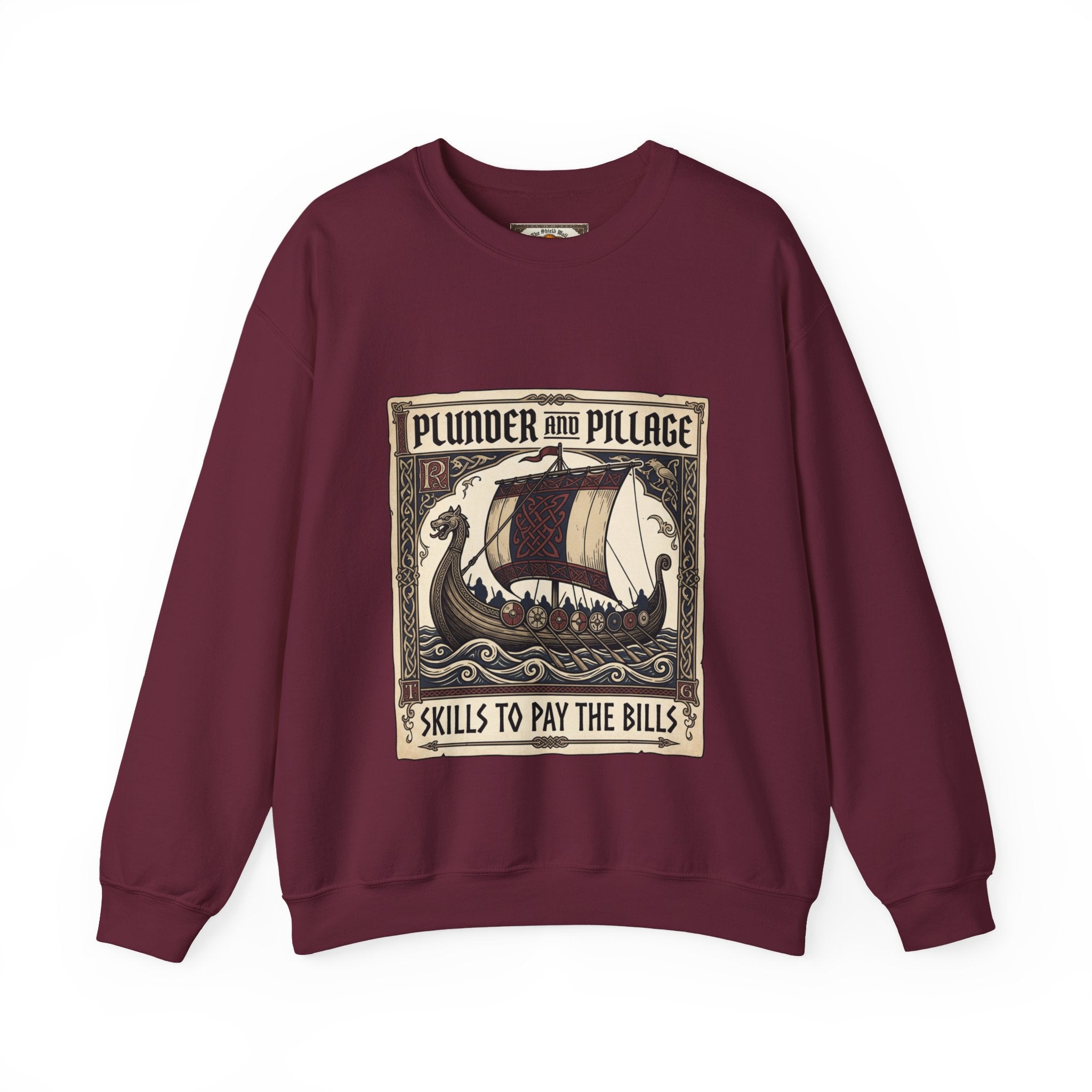 Viking Plunder & Pillage Crewneck Sweatshirt | Unisex Adult Norse Humour | S–2XL
