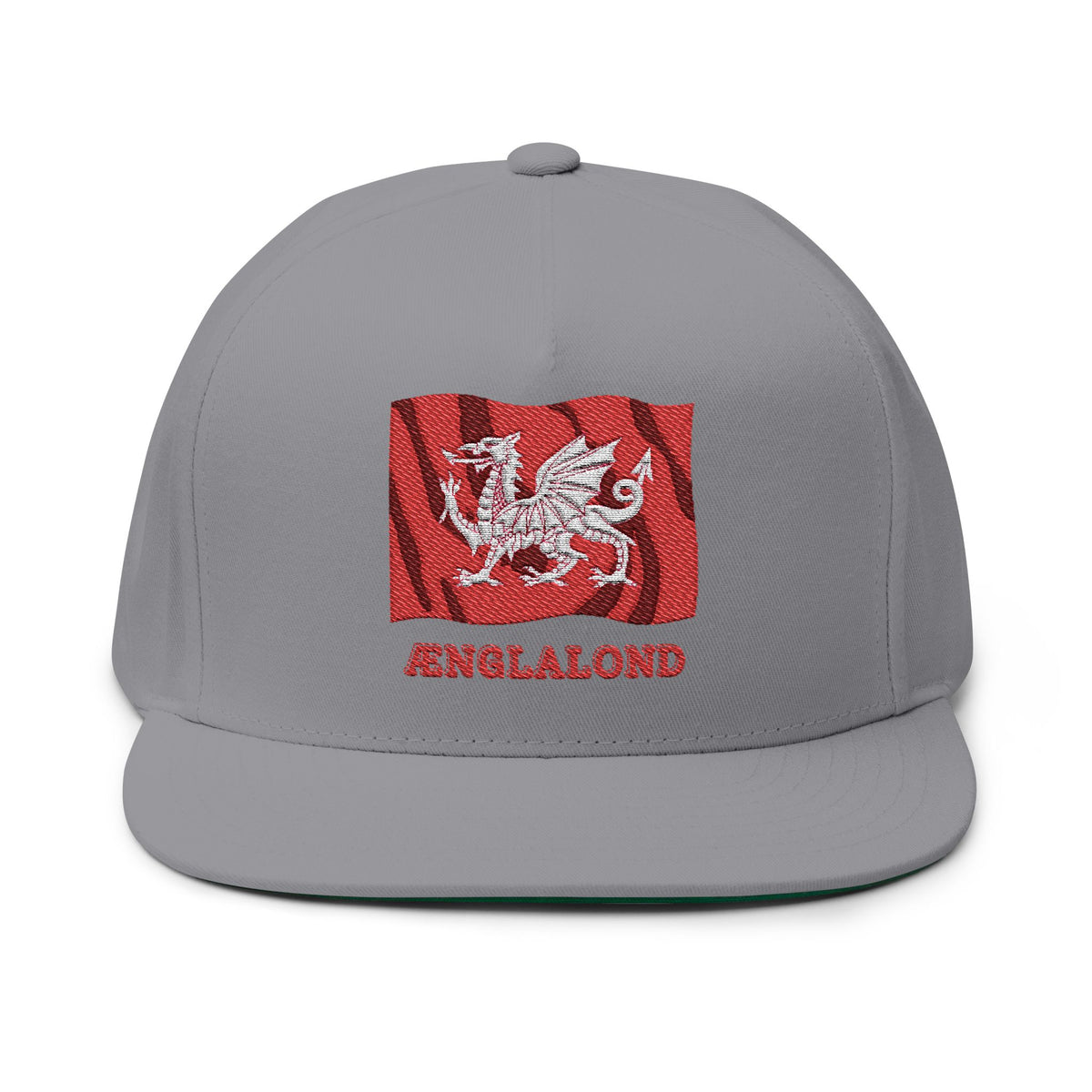 Ænglalond — White Dragon Wavy Flag Snapback Cap | Heritage Accessory