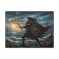 Viking Shield-Maiden Matte Canvas Wall Art — Shield Maiden of the Sagas Stretched Print