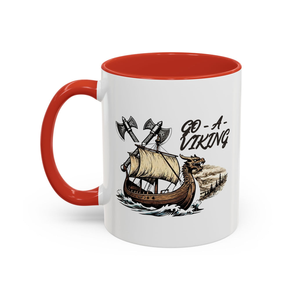 Go A Viking Longship Mug — Norse Heritage Accent Ceramic Coffee Mug 11oz | Heritage Clothing