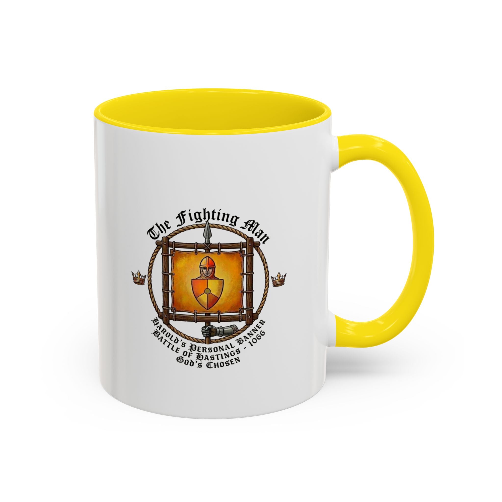 King Harold 'God's Chosen' The Fighting Man Banner Coffee Mug — 1066 Battle of Hastings Tribute
