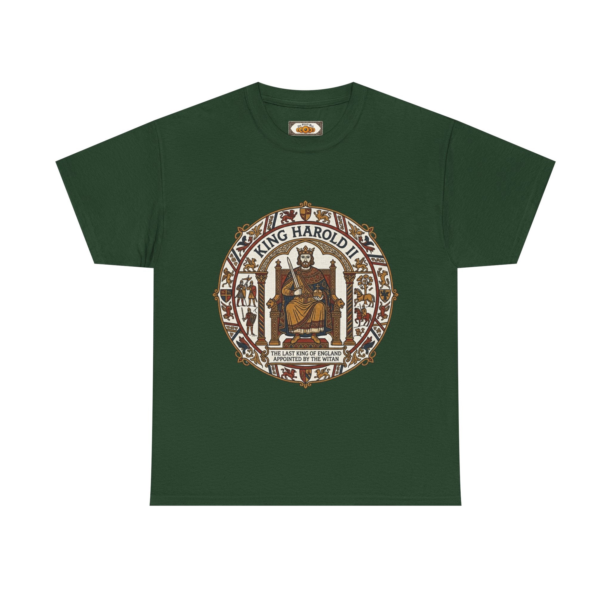King Harold II T-Shirt | Unisex Adults Viking Anglo-Saxon History Tee | Battle of Hastings 1066