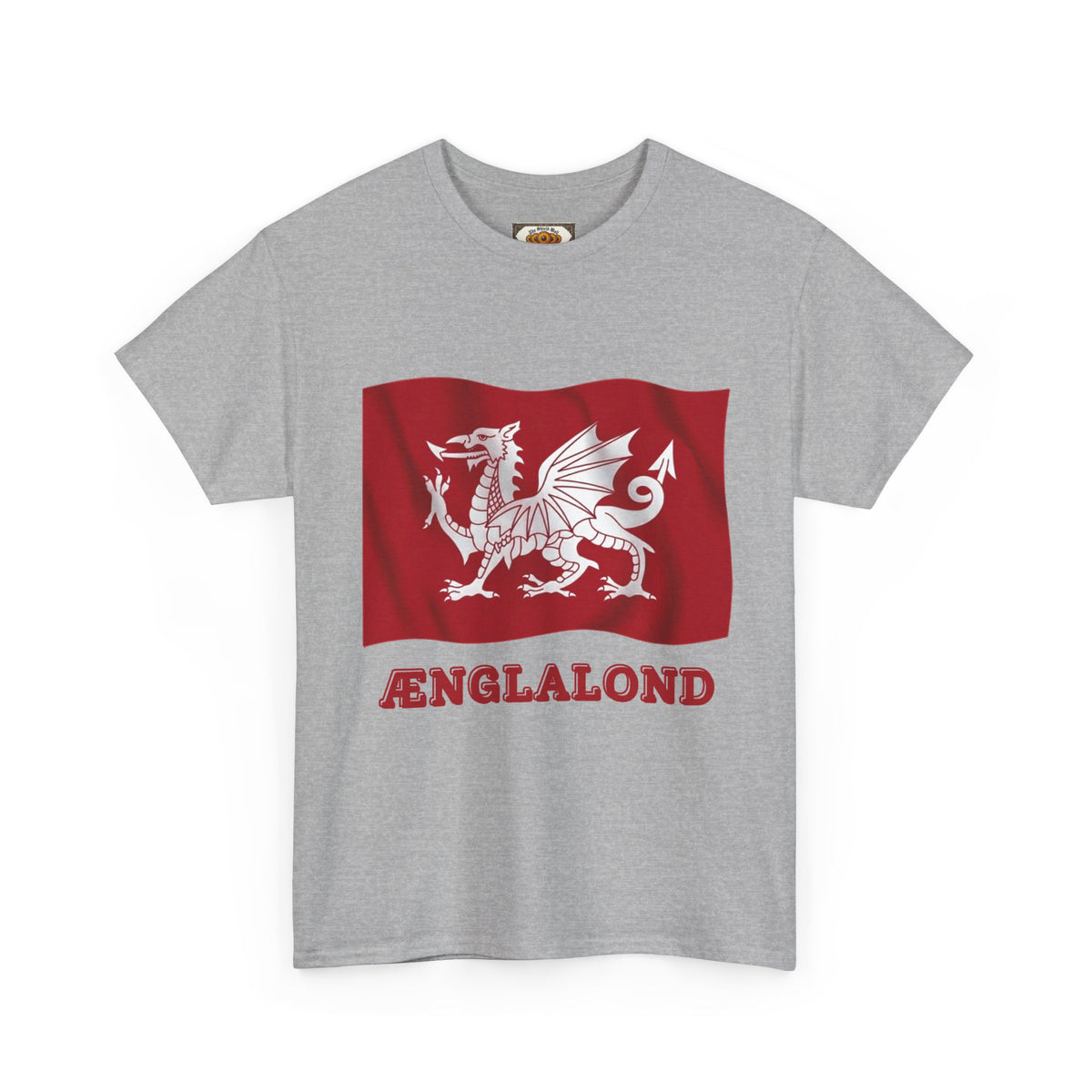 Ænglalond — White Dragon Wavy Flag T-Shirt | Heritage Clothing