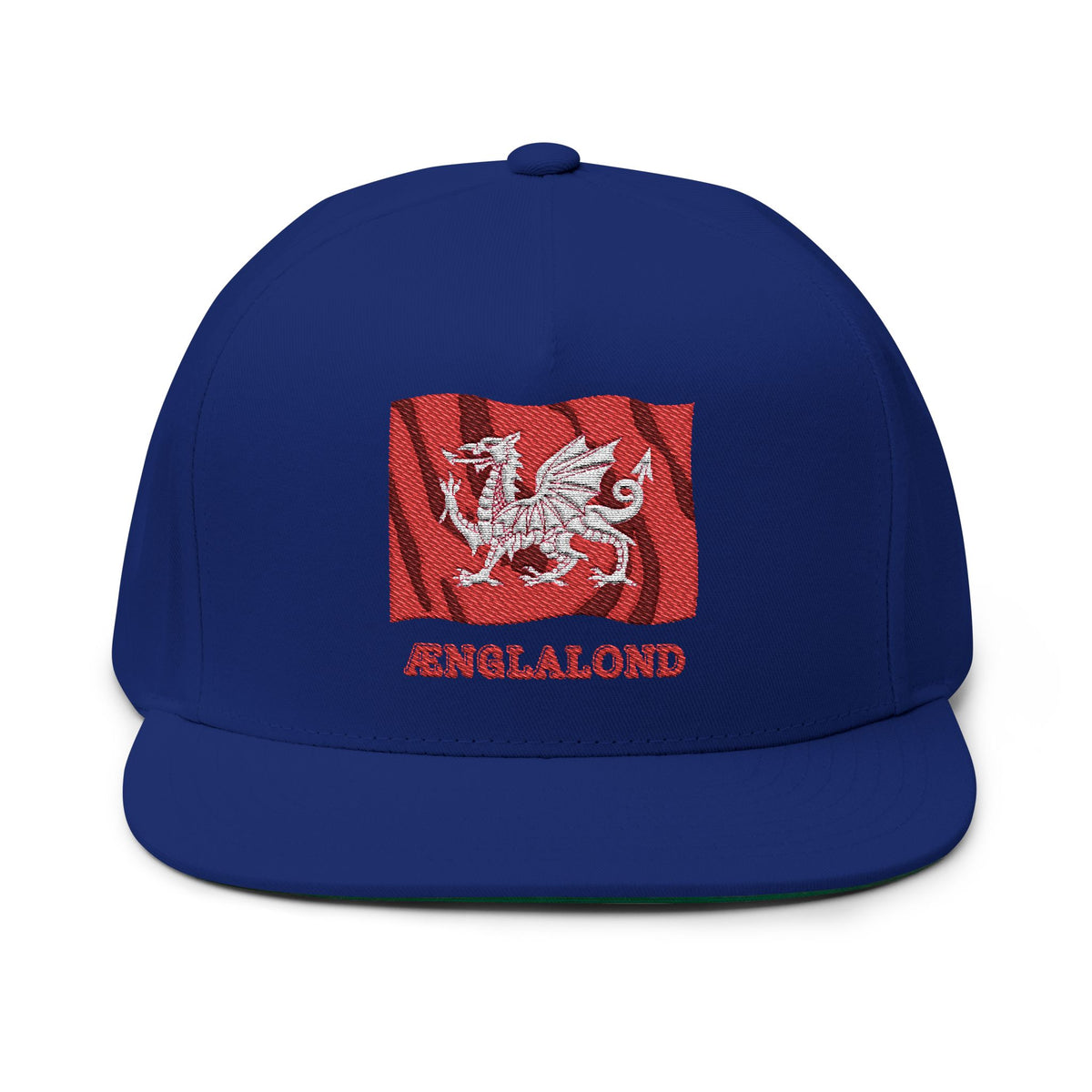 Ænglalond — White Dragon Wavy Flag Snapback Cap | Heritage Accessory