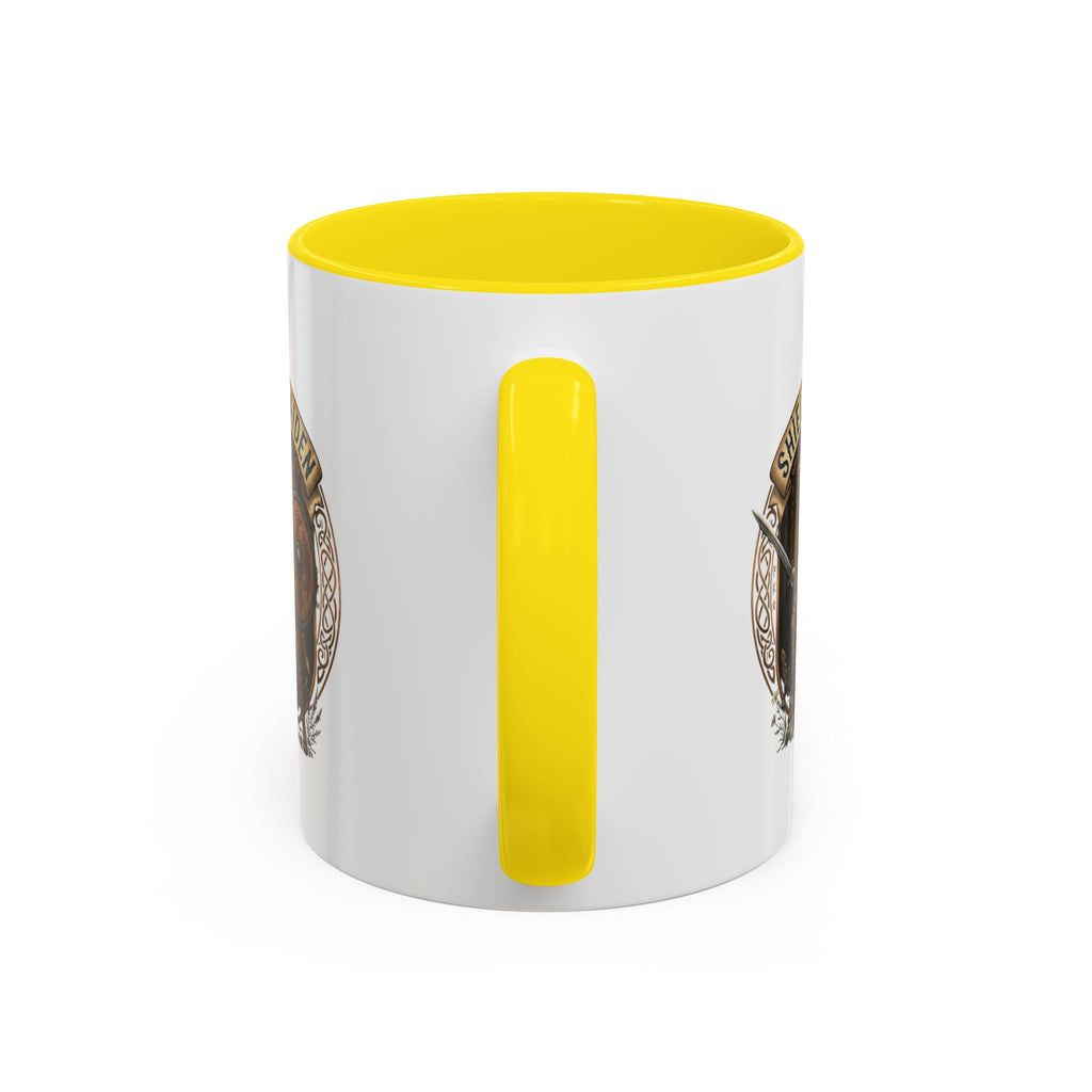 Shield Maiden Coffee Mug | Viking Warrior Shieldmaiden Design | 11oz Accent Mug