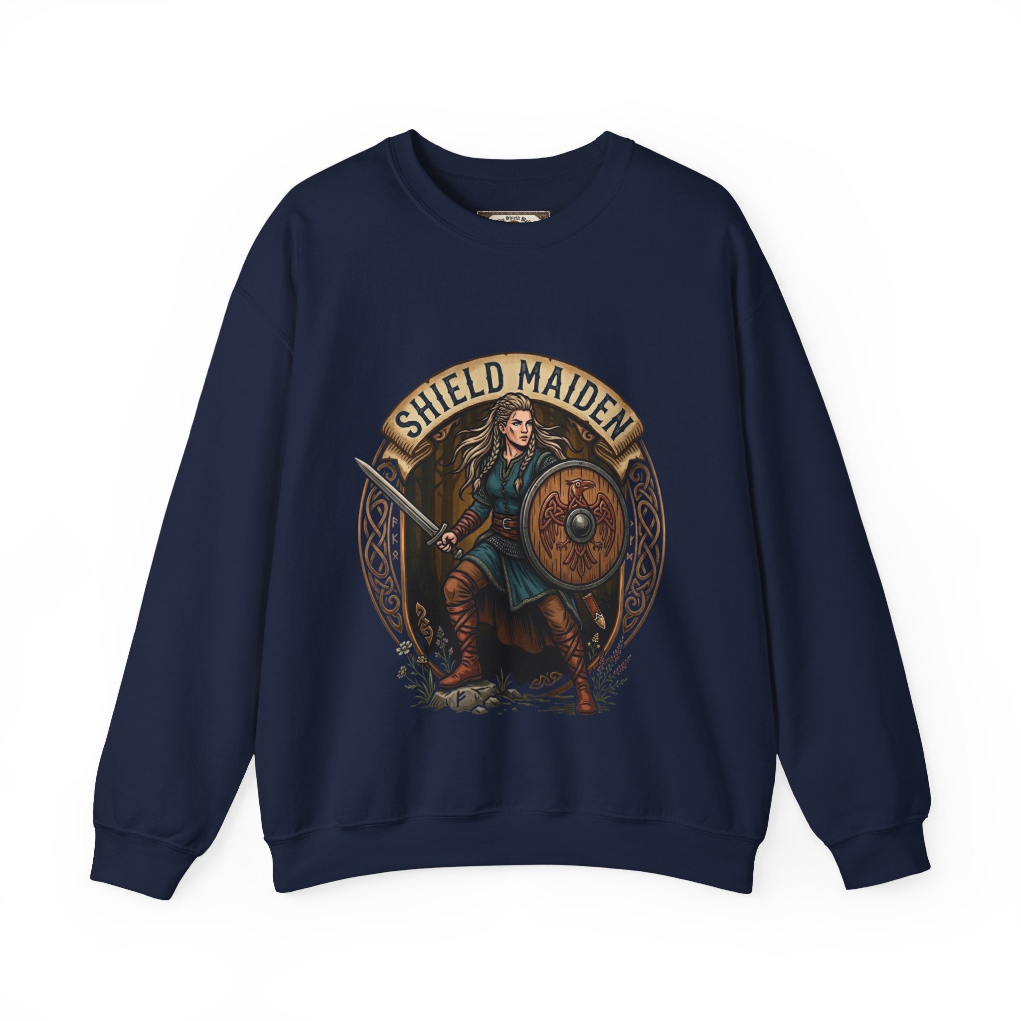 Shield Maiden Crewneck Sweatshirt — Legendary Female Warriors