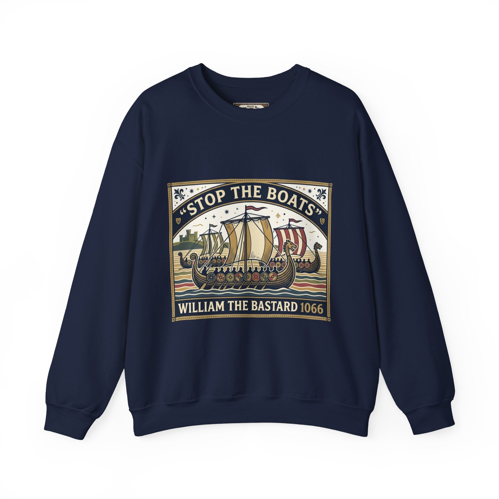 Stop the Boats — The Norman Conquest 1066 Crewneck Sweatshirt