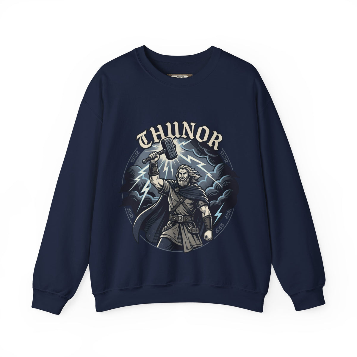 Storm Crown Sweatshirt — Thunor Anglo-Saxon God of Thunder | Heritage Clothing