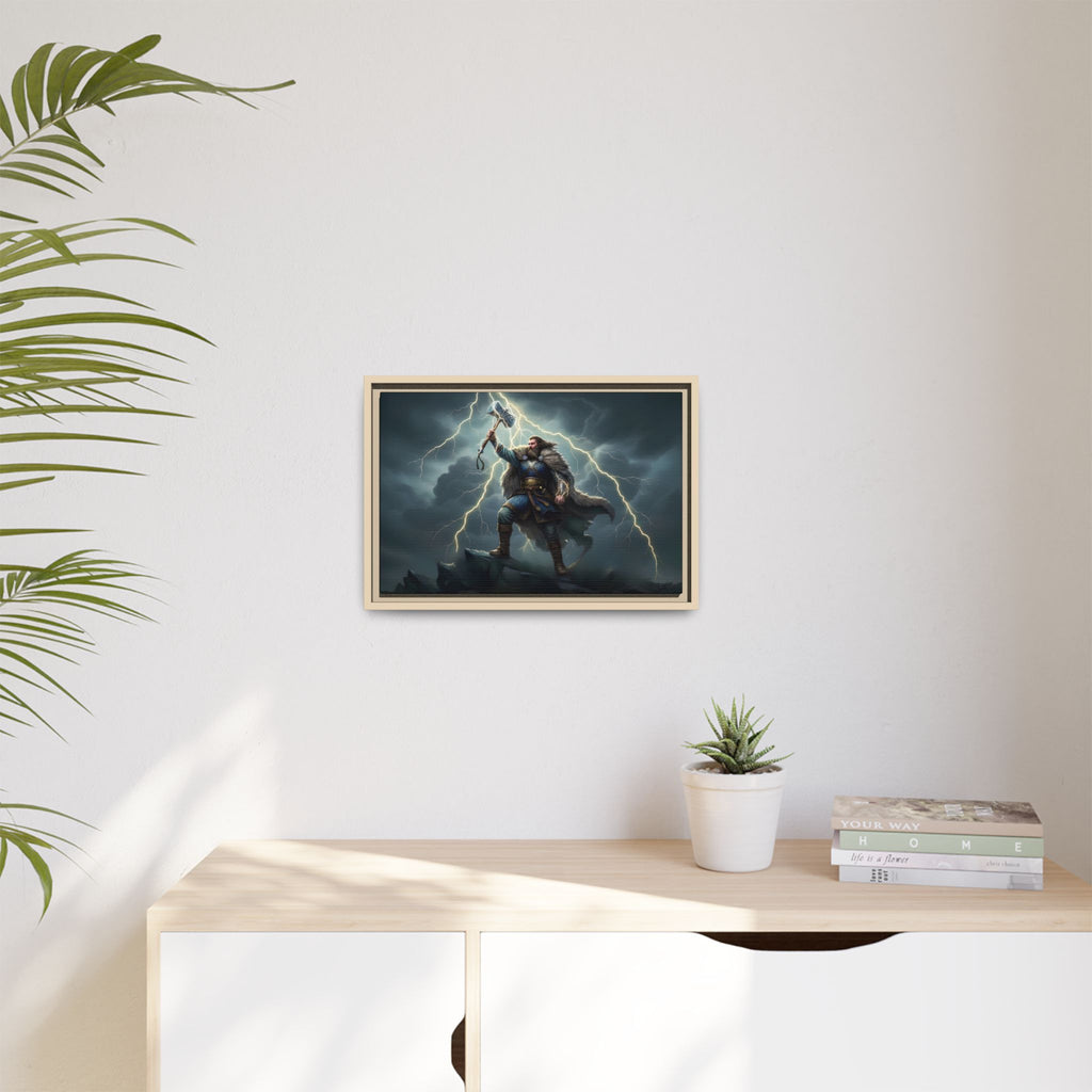 The Thunderer Framed Canvas Print — Thunor Anglo-Saxon God of Thunder | Heritage Wall Art