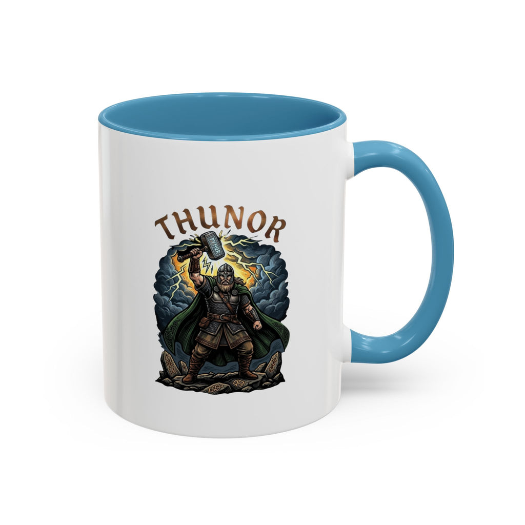 Thunor Hammer Coffee Mug — Anglo-Saxon God of Thunder | 11oz Accent Mug