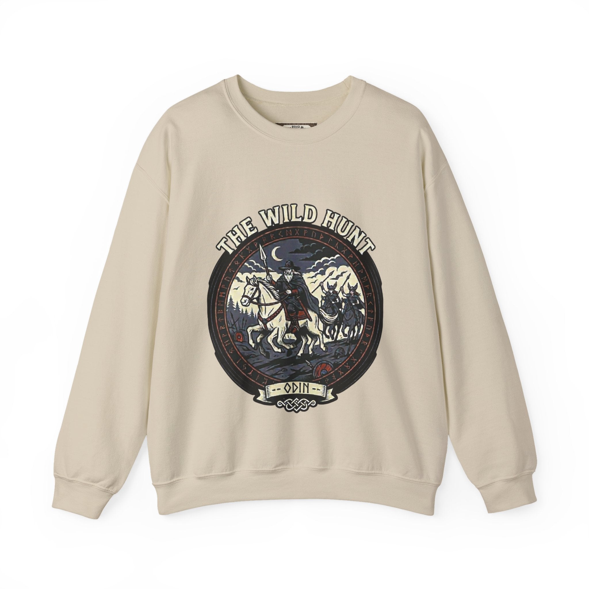 The Wild Hunt Unisex Sweatshirt – Odin on Sleipnir Norse Mythology Crewneck