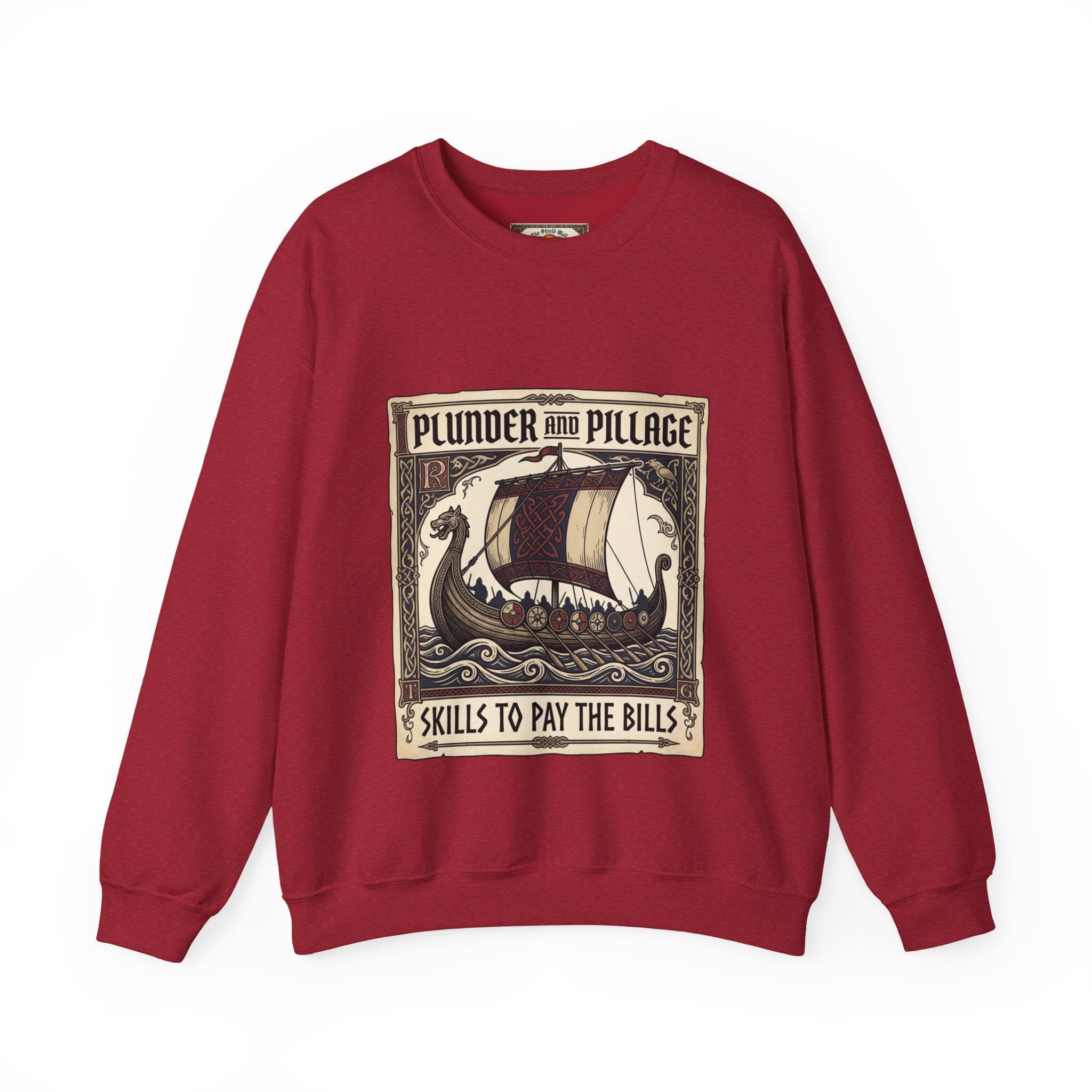 Viking Plunder & Pillage Crewneck Sweatshirt | Unisex Adult Norse Humour | S–2XL