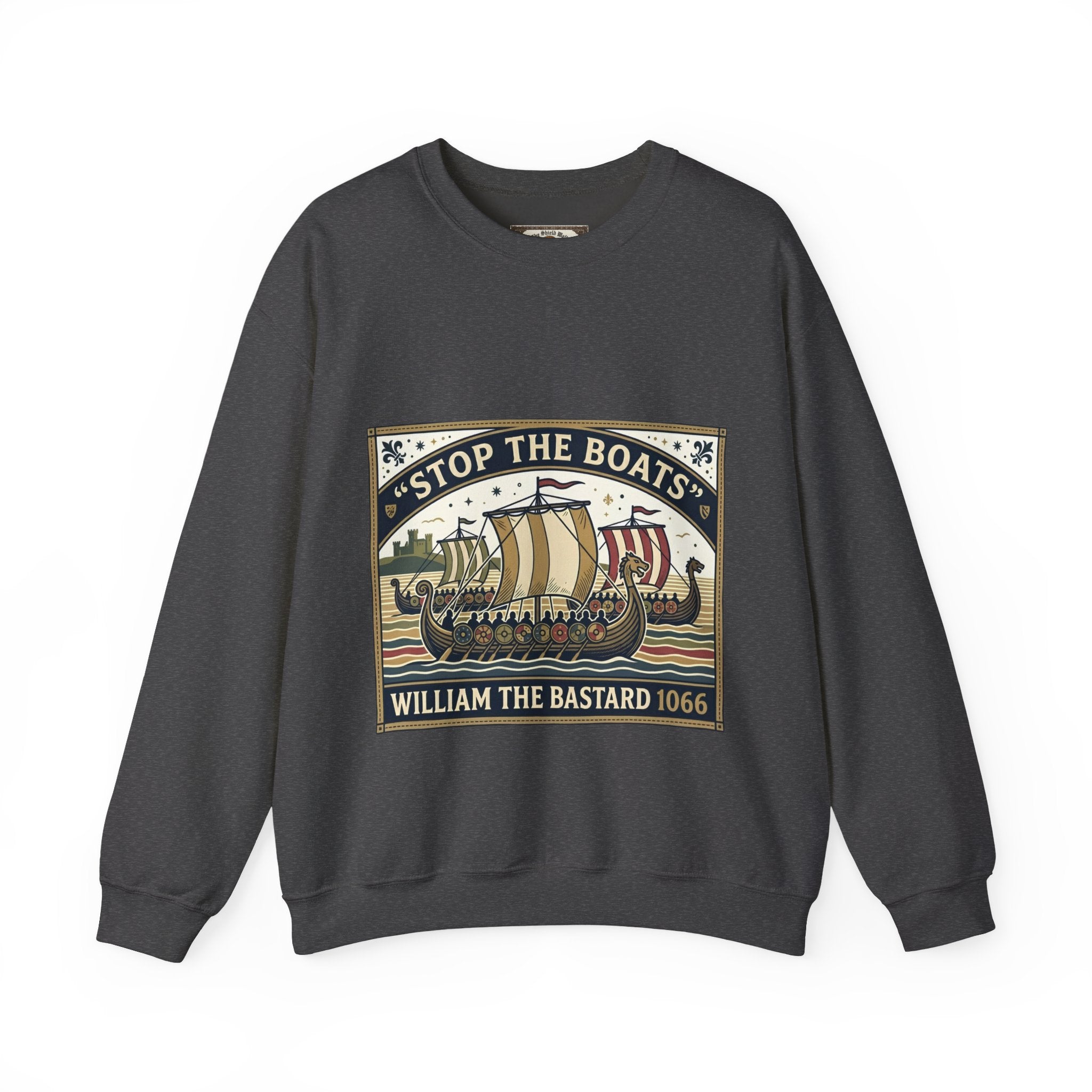 "Stop the Boats" Norman Conquest 1066 Crewneck Sweatshirt | English History