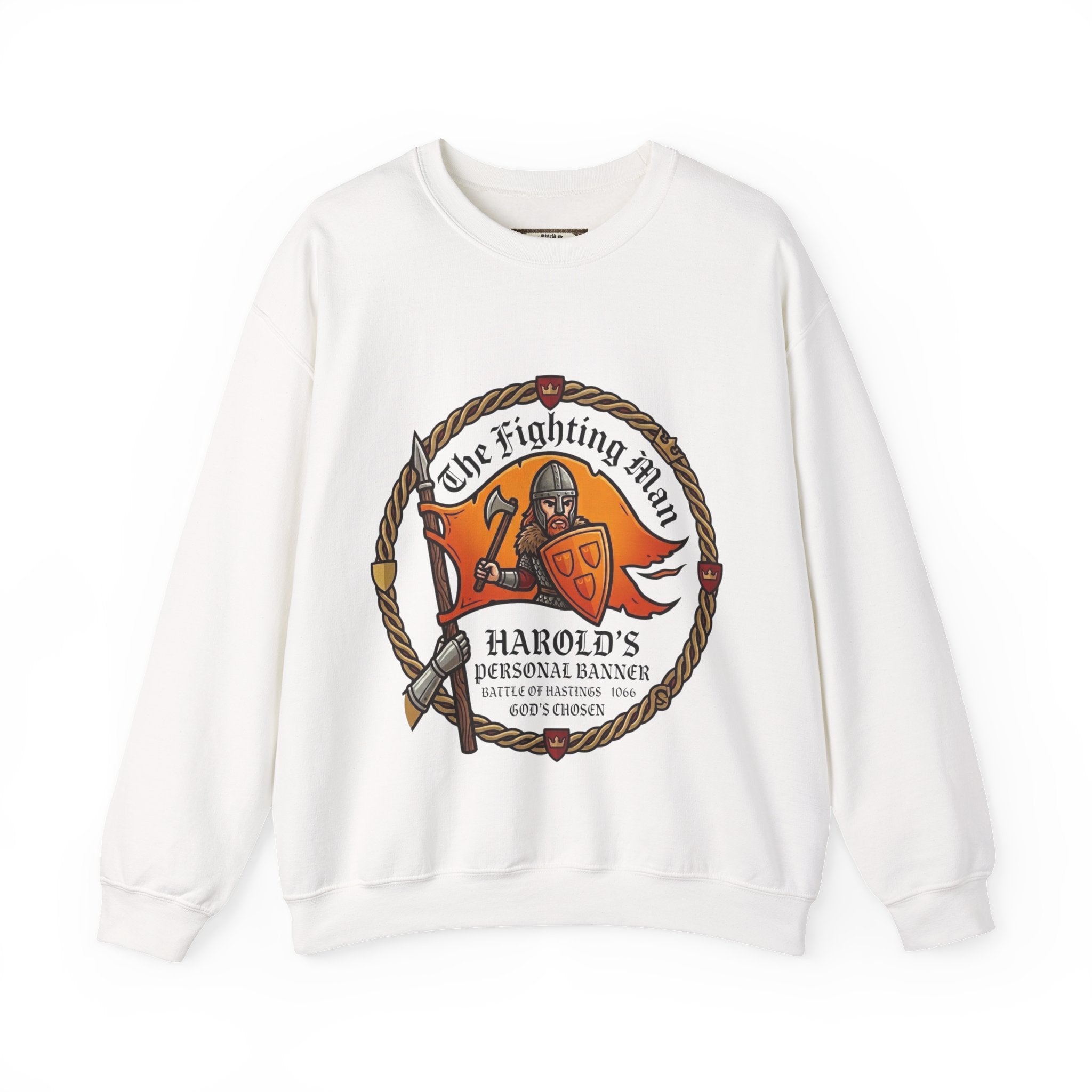 King Harold II 'The Fighting Man' Unisex Crewneck Sweatshirt — Battle of Hastings 1066 Anglo-Saxon Heritage