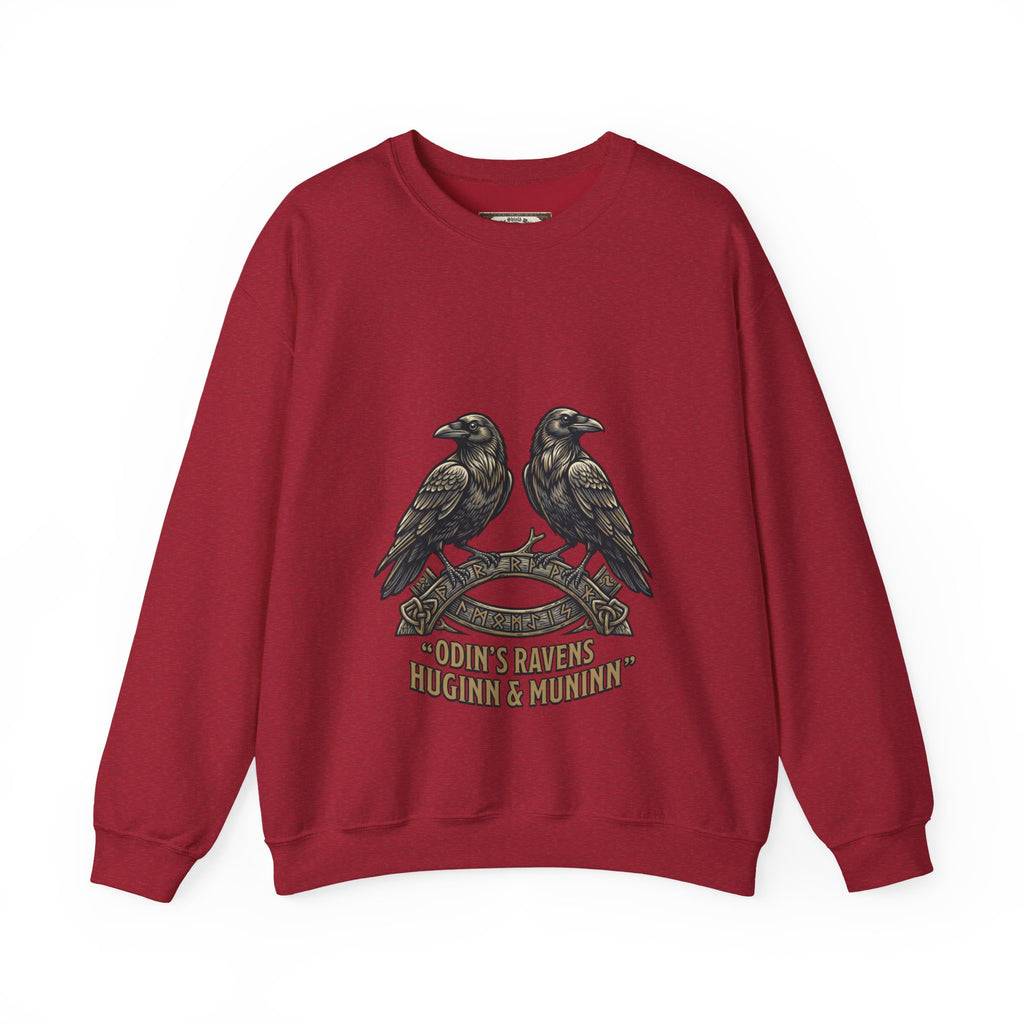 Odin's Ravens Huginn & Muninn Unisex Crewneck Sweatshirt — Norse Mythology Gift