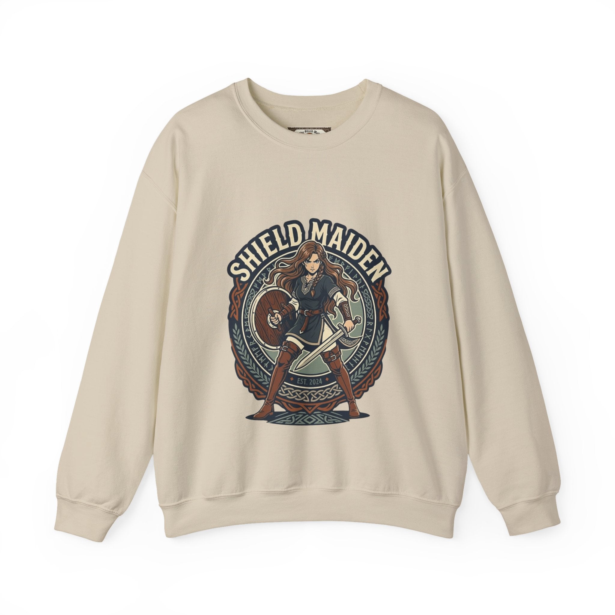 Shield Maiden Crewneck Sweatshirt | Unisex Viking Heritage Apparel