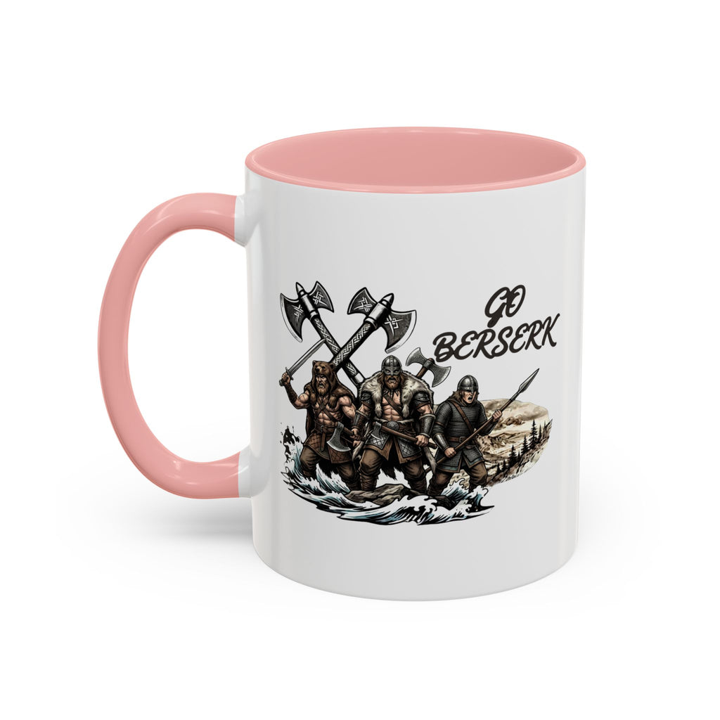 Go Berserk Mug — Three Viking Berserkers Norse Heritage Accent Ceramic Mug 11oz | Heritage Clothing