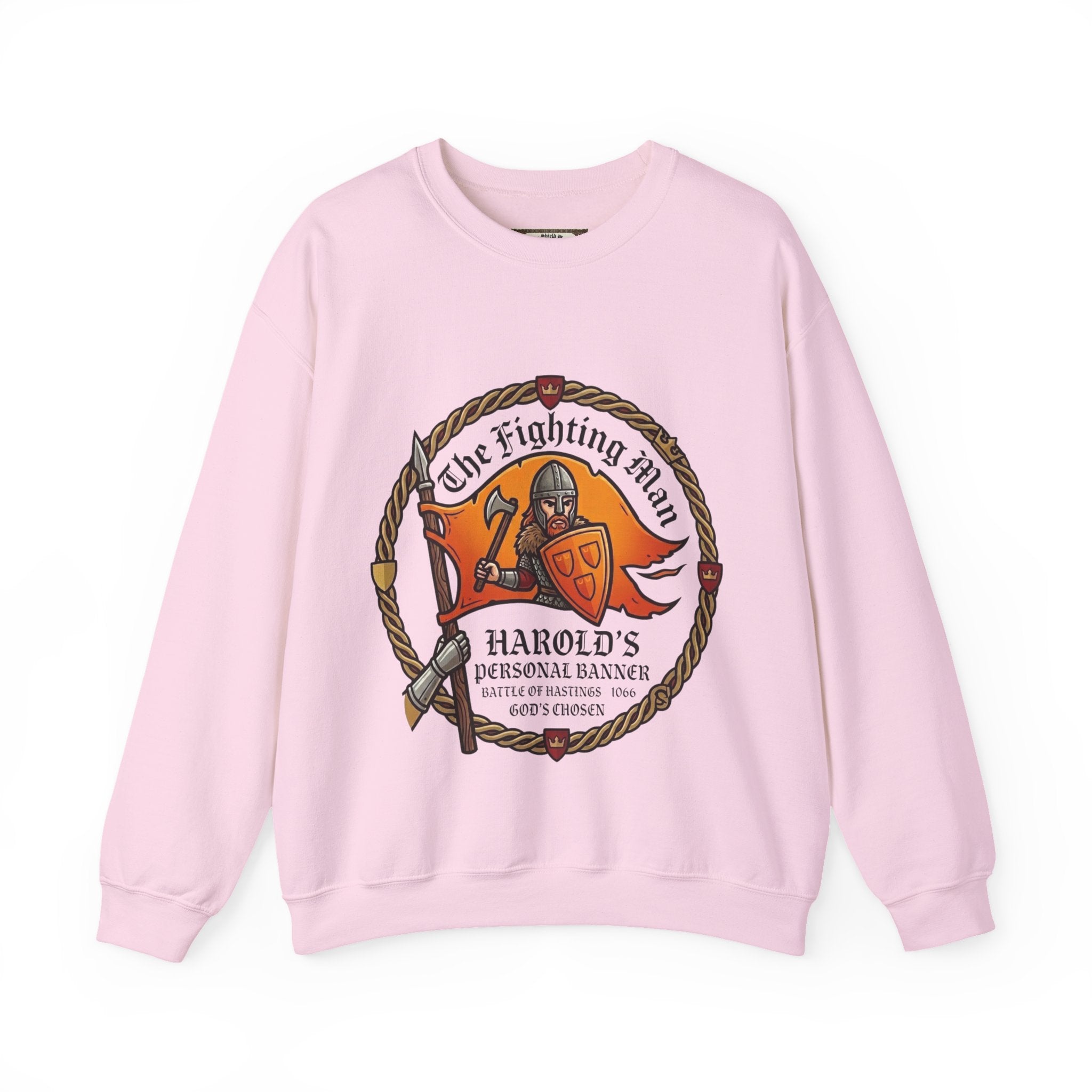 King Harold II 'The Fighting Man' Unisex Crewneck Sweatshirt — Battle of Hastings 1066 Anglo-Saxon Heritage