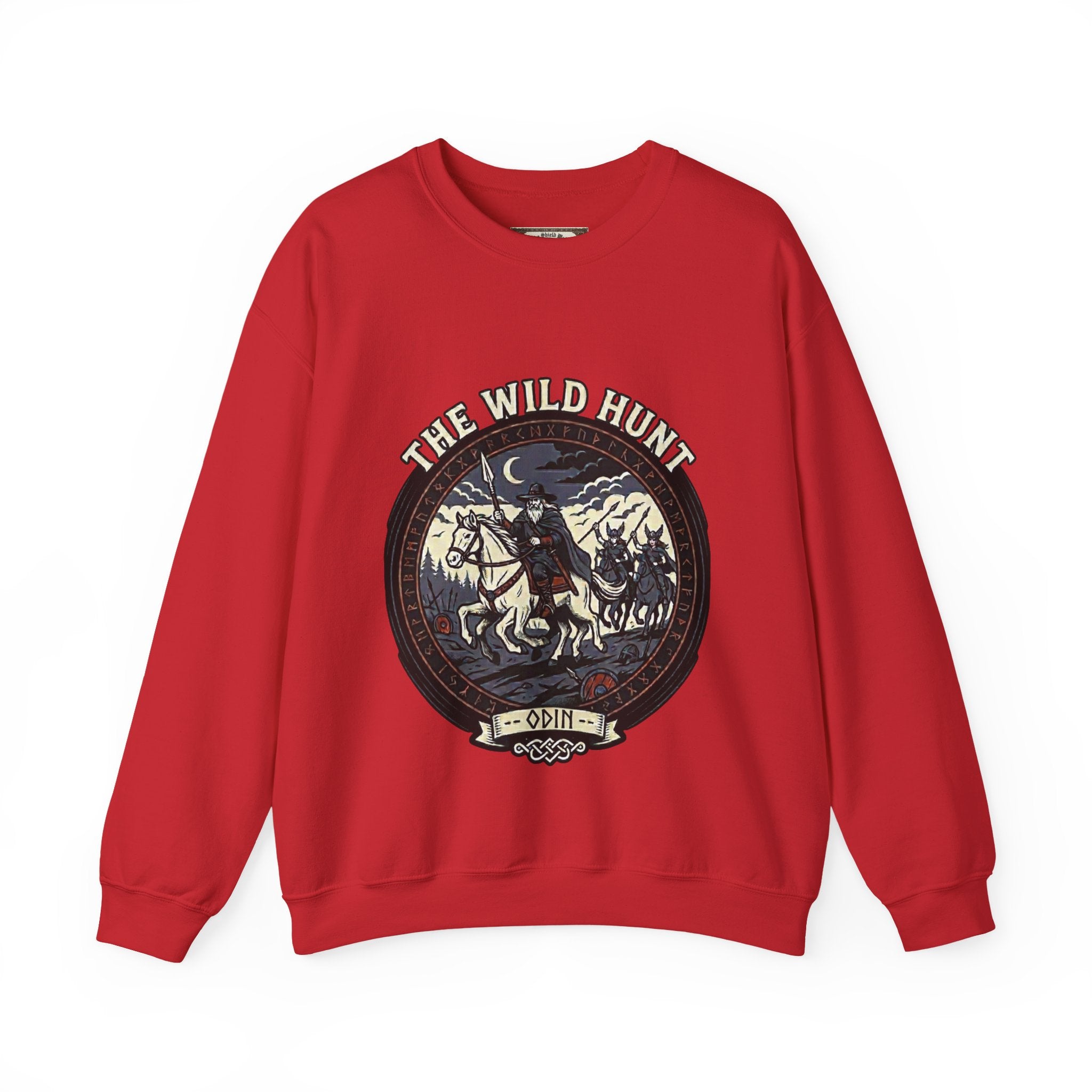 The Wild Hunt Unisex Sweatshirt – Odin on Sleipnir Norse Mythology Crewneck