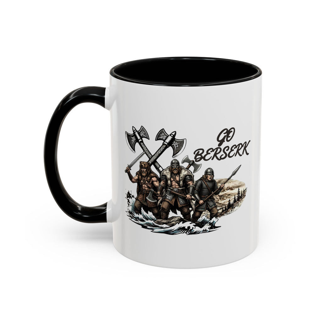 Go Berserk Mug — Three Viking Berserkers Norse Heritage Accent Ceramic Mug 11oz | Heritage Clothing