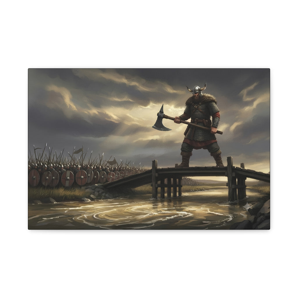 The Lone Axeman of Stamford Bridge — Unframed 1066 Viking Canvas Print | Heritage Clothing