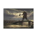 The Lone Axeman of Stamford Bridge — Unframed 1066 Viking Canvas Print | Heritage Clothing