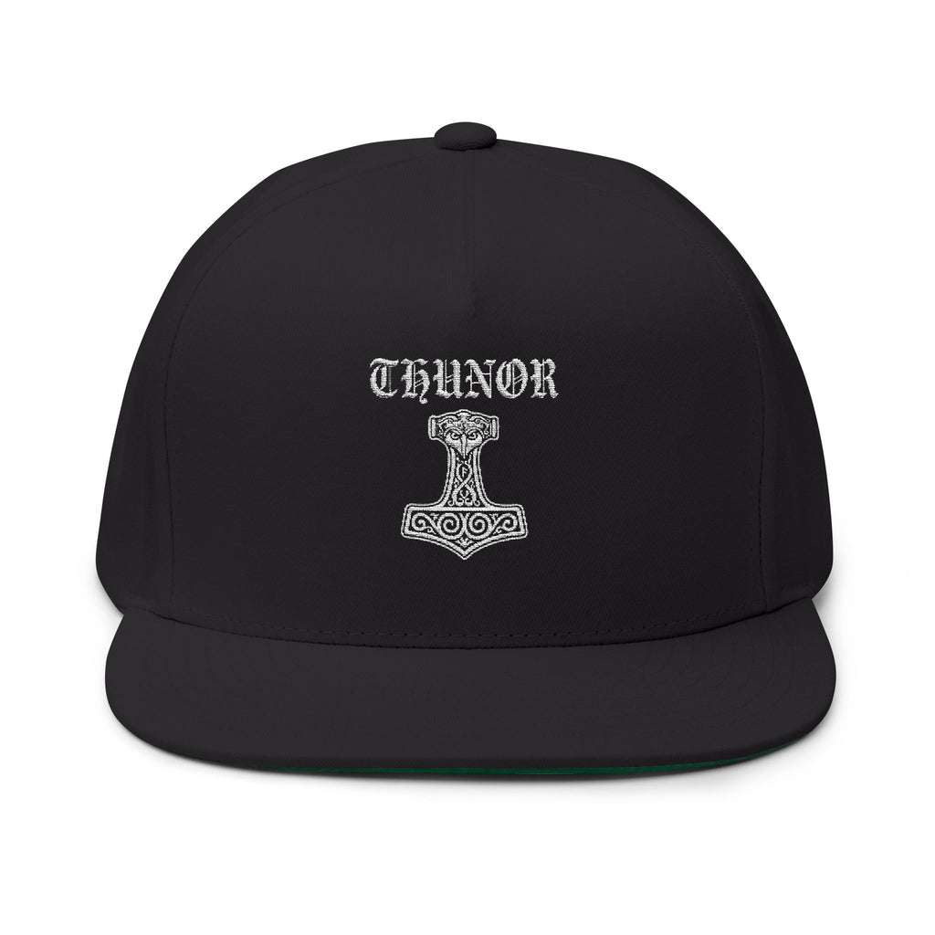Donar's Club Flat Bill Cap — Thunor's Hammer Anglo-Saxon Heritage | Heritage Clothing