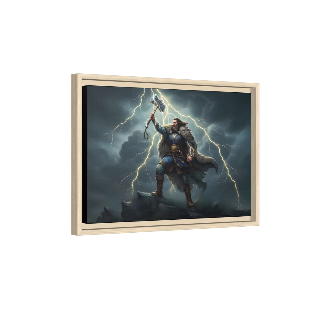 The Thunderer Framed Canvas Print — Thunor Anglo-Saxon God of Thunder | Heritage Wall Art