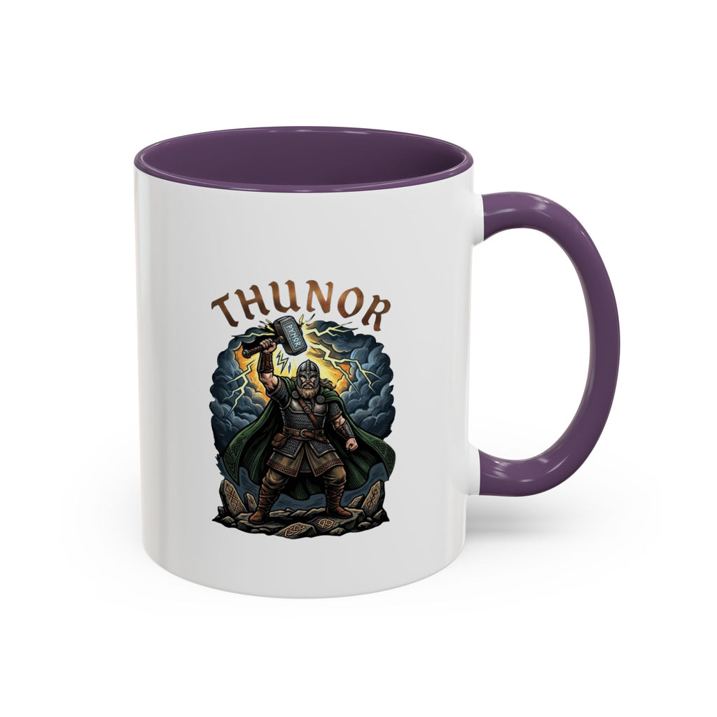 Thunor Hammer Coffee Mug — Anglo-Saxon God of Thunder | 11oz Accent Mug