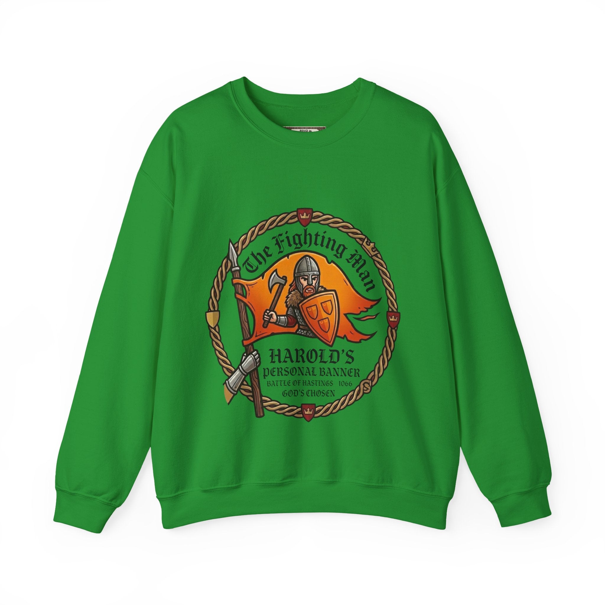 King Harold II 'The Fighting Man' Unisex Crewneck Sweatshirt — Battle of Hastings 1066 Anglo-Saxon Heritage