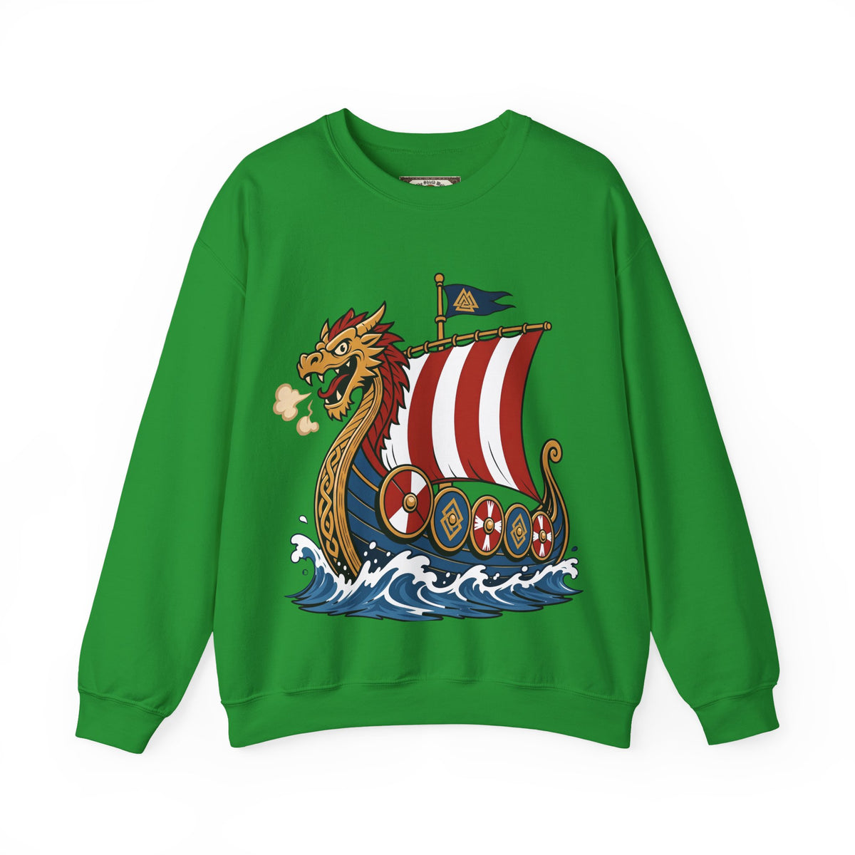Dragonship Sweatshirt — Caricature Viking Drakkar | Heritage Clothing