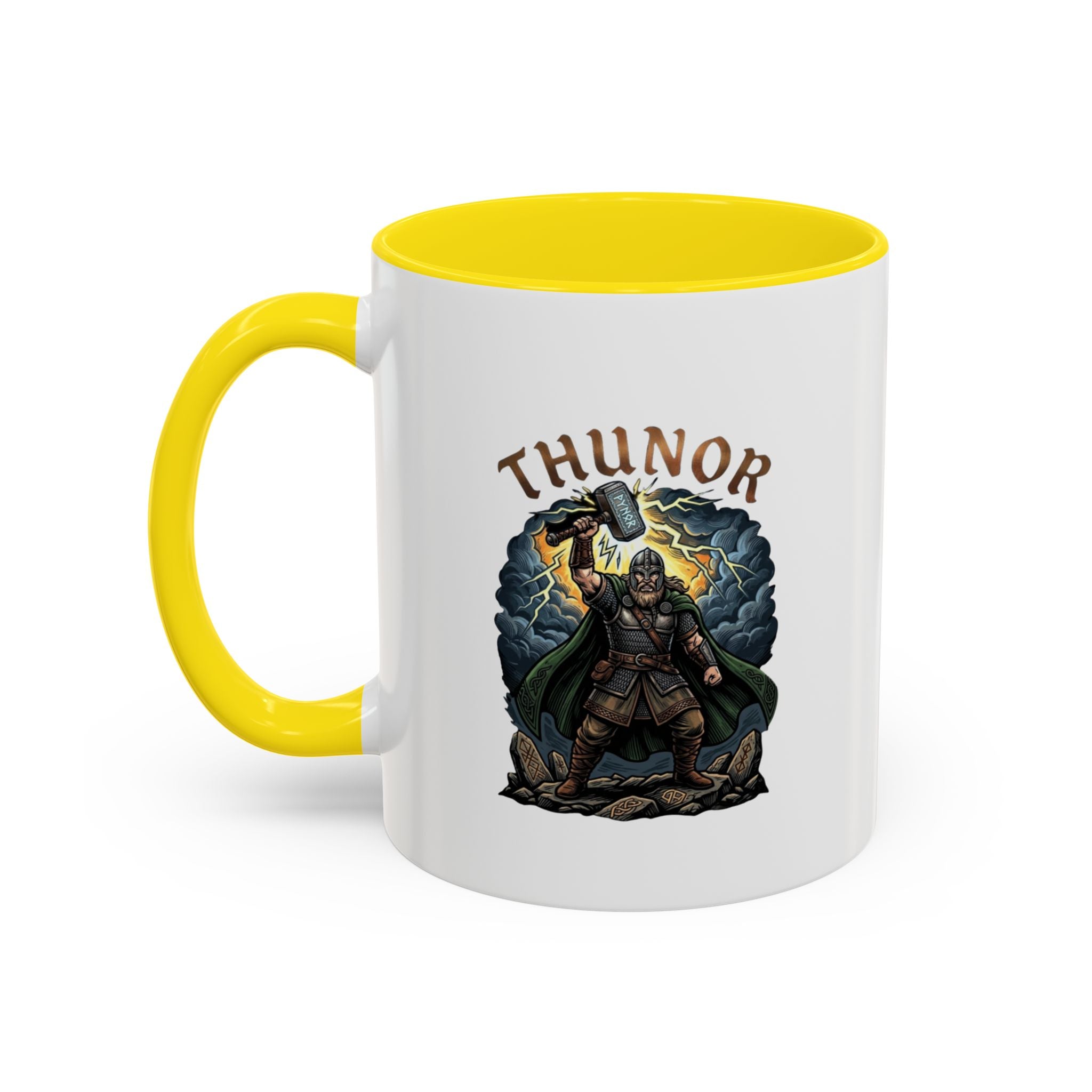 Thunor Hammer Coffee Mug — Anglo-Saxon God of Thunder | 11oz Accent Mug