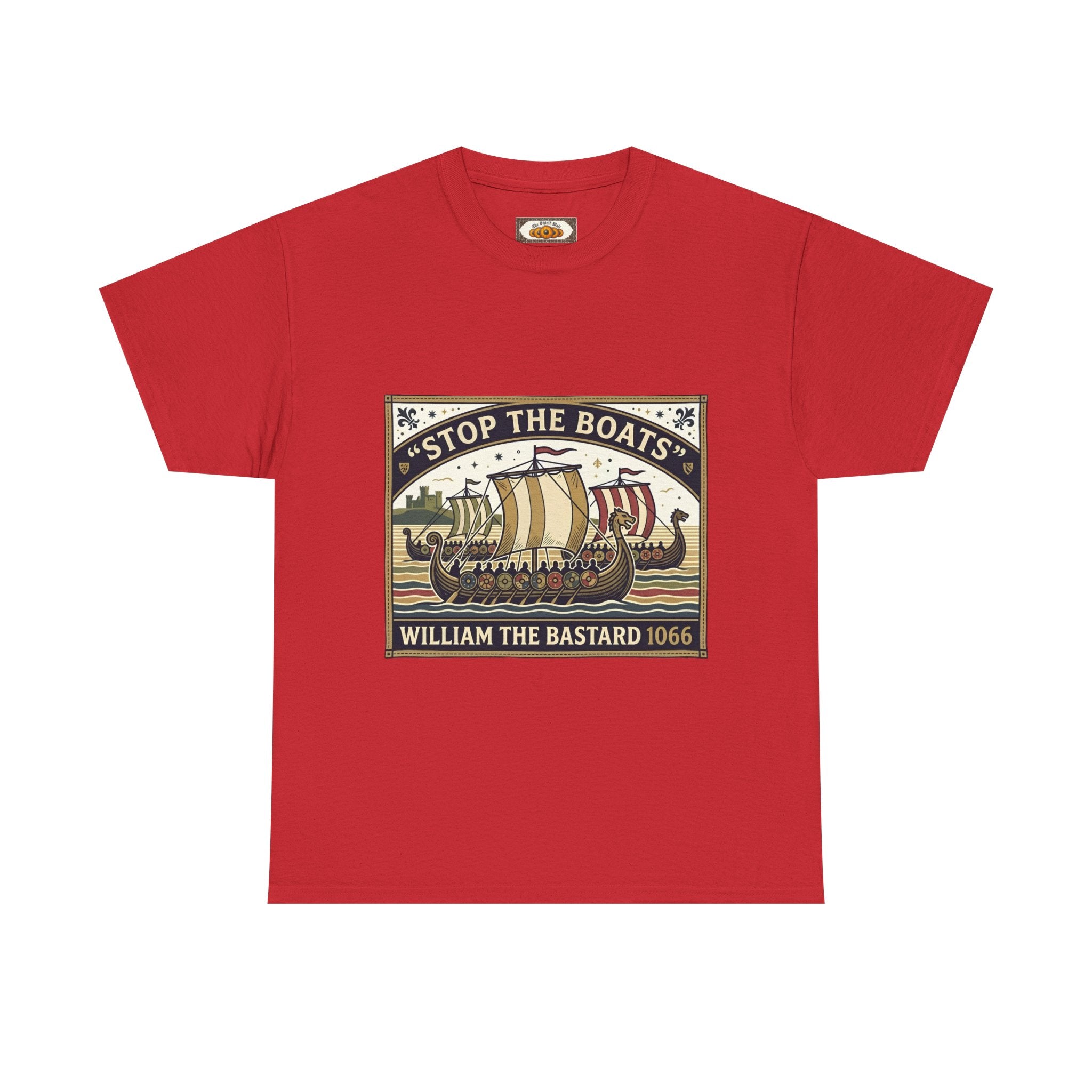 "Stop the Boats" Norman Conquest 1066 Protest T-Shirt | English History Tee