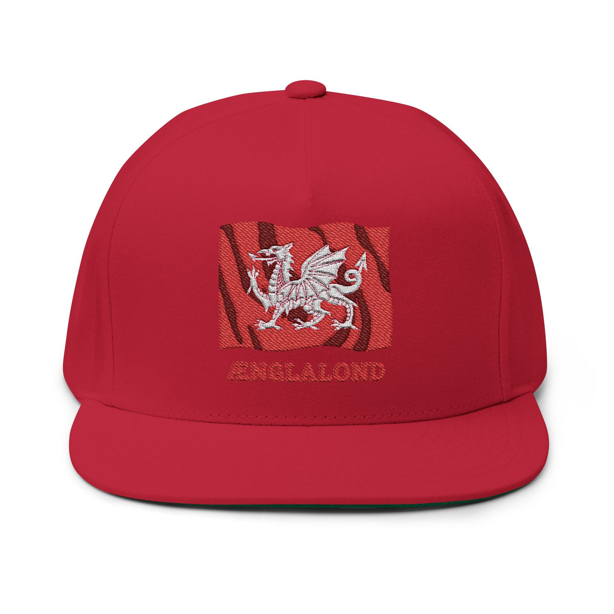Ænglalond — White Dragon Wavy Flag Snapback Cap | Heritage Accessory