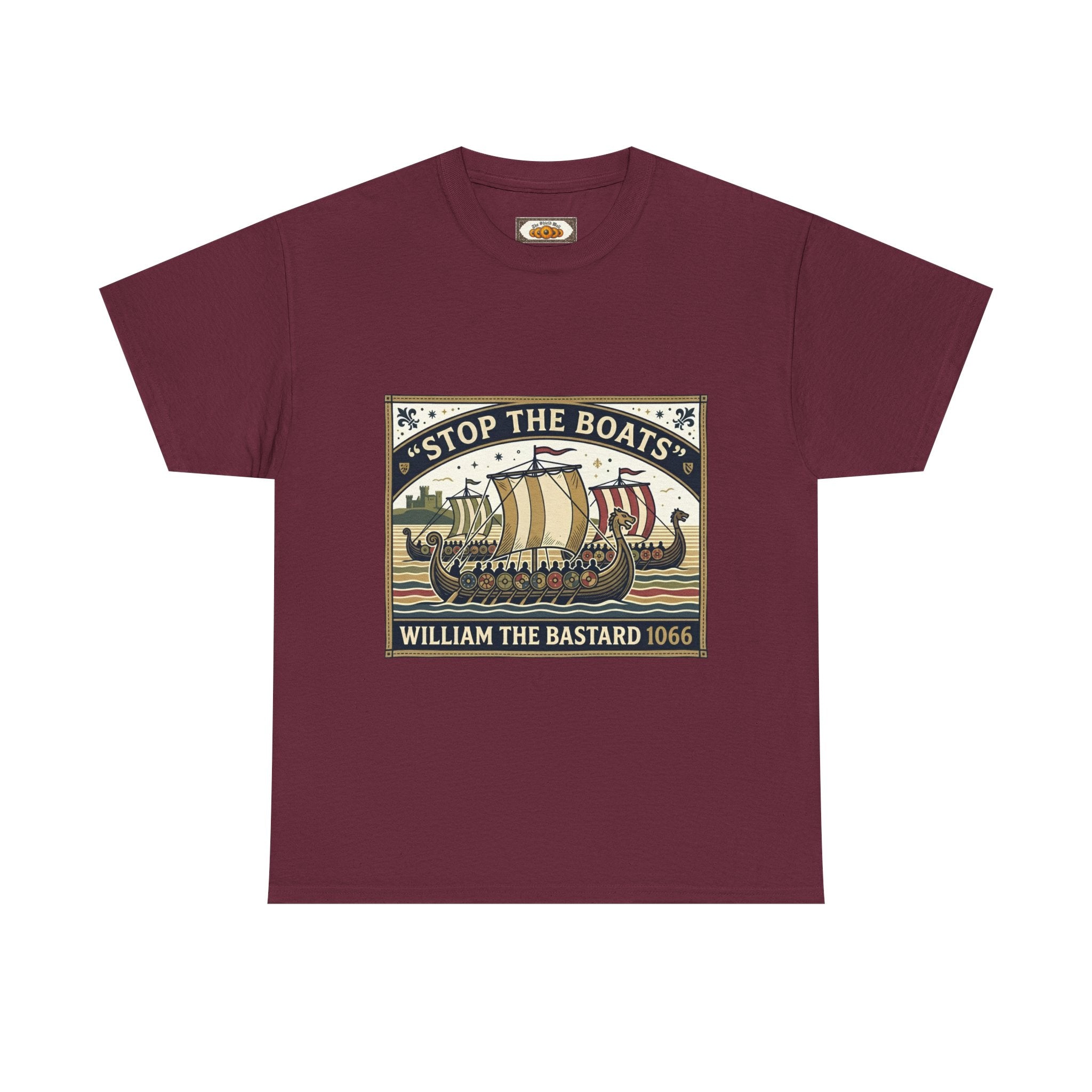 "Stop the Boats" Norman Conquest 1066 Protest T-Shirt | English History Tee