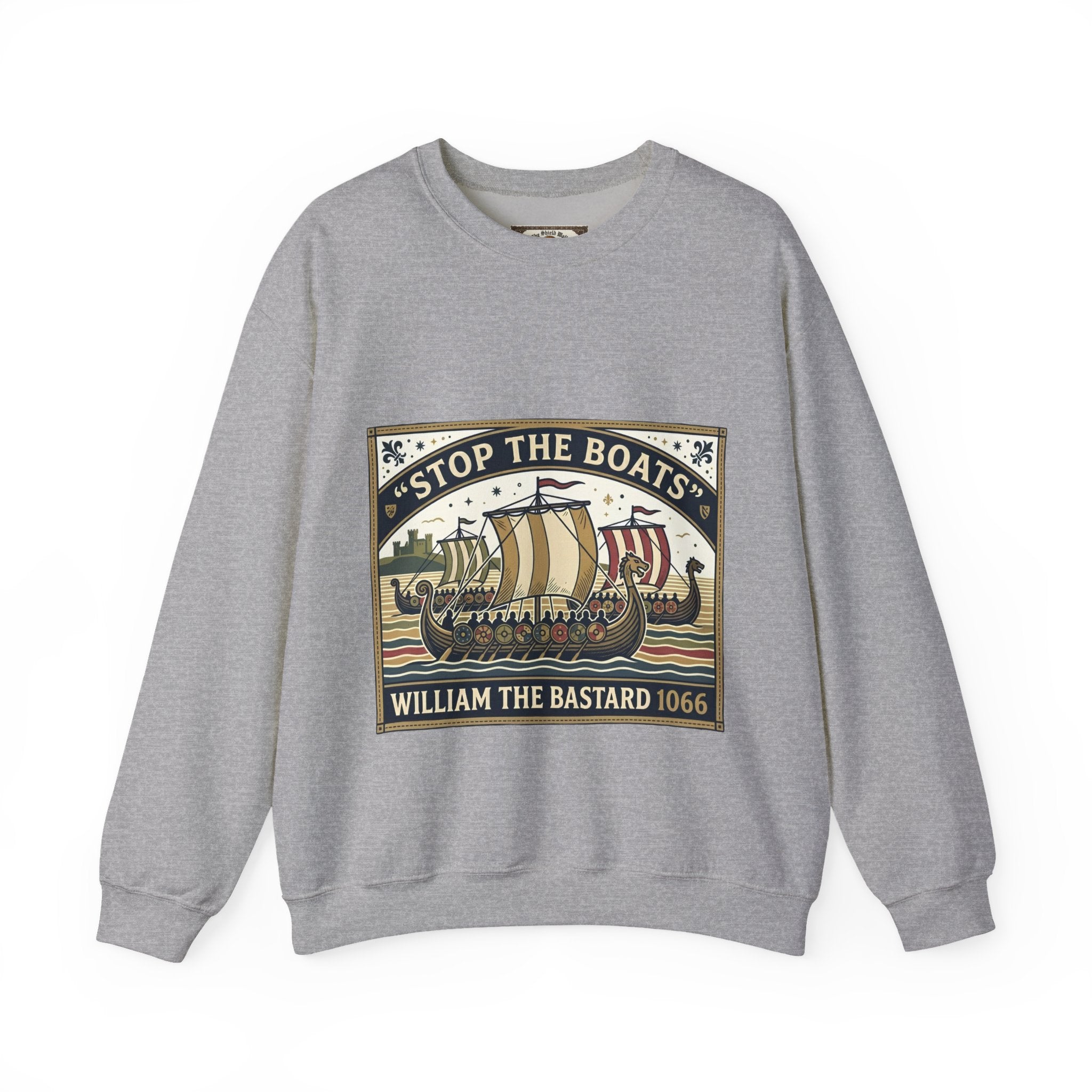 "Stop the Boats" Norman Conquest 1066 Crewneck Sweatshirt | English History