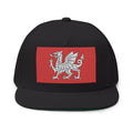 Wessex White Dragon Embroidered Flat Bill Cap — Anglo-Saxon Snapback | Heritage Clothing