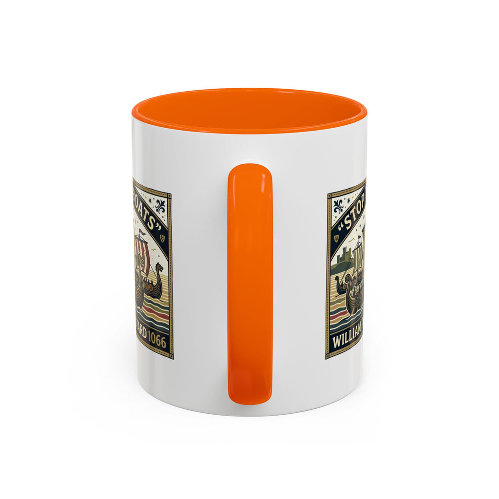 "Stop the Boats" Norman Protest Accent Coffee Mug — William the Bastard 1066 — 11oz