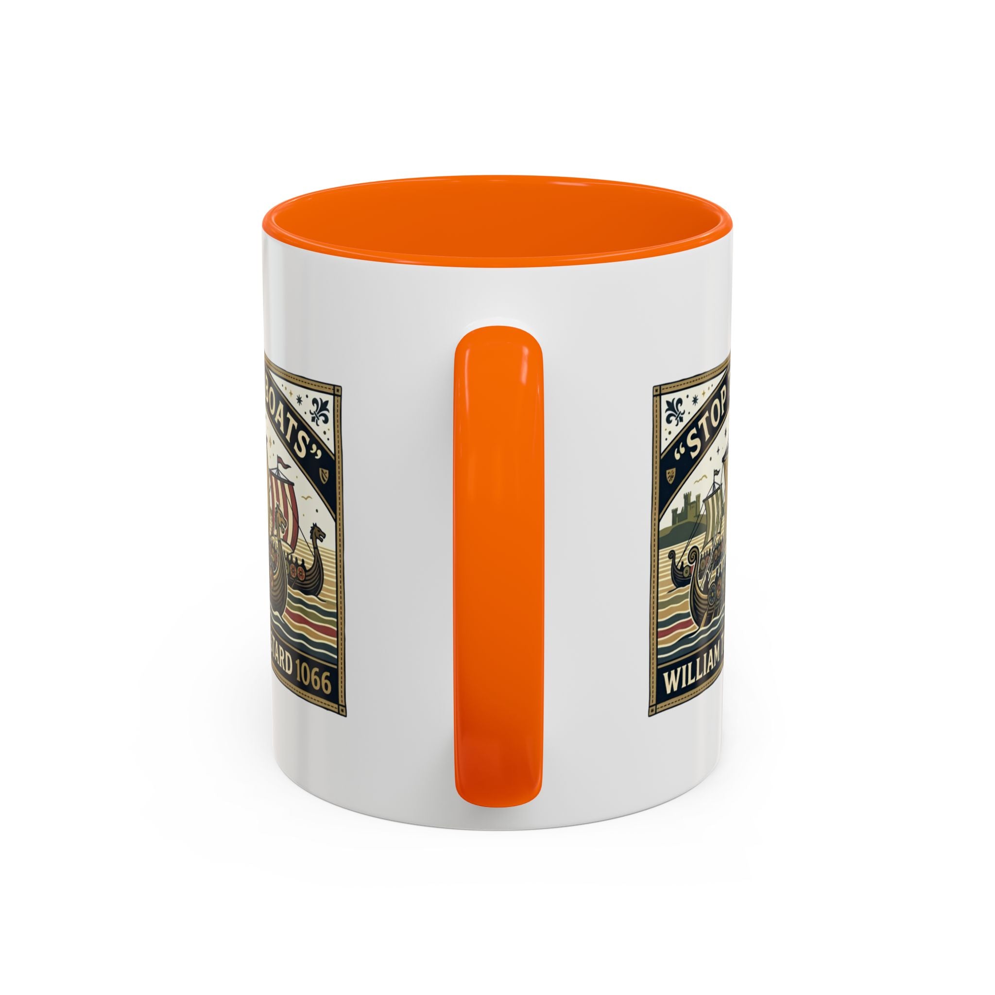 "Stop the Boats" Norman Protest Accent Coffee Mug — William the Bastard 1066 — 11oz